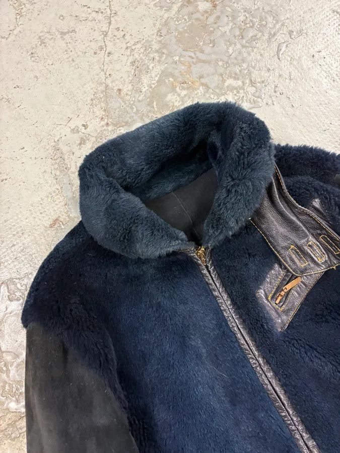 Roberto Cavalli 2000s Roberto Cavalli Blue Fur Shearling Jacket Size US M / EU 48-50 / 2 - 5 Thumbnail