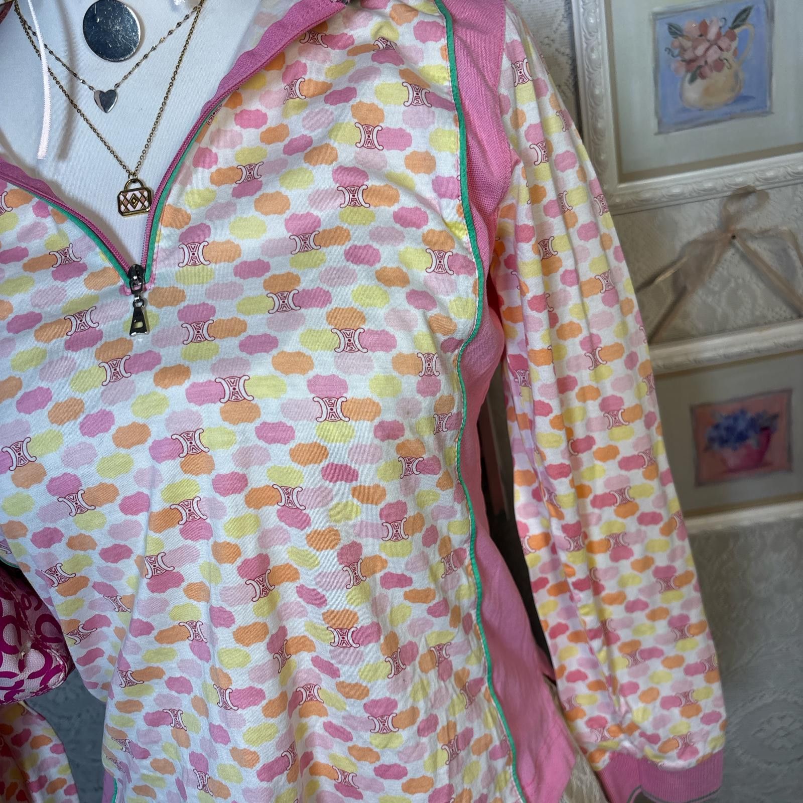 Veronique Branquinho y2k pink pastel quarter zip jacket Size US M / EU 48-50 / 2 - 2 Thumbnail