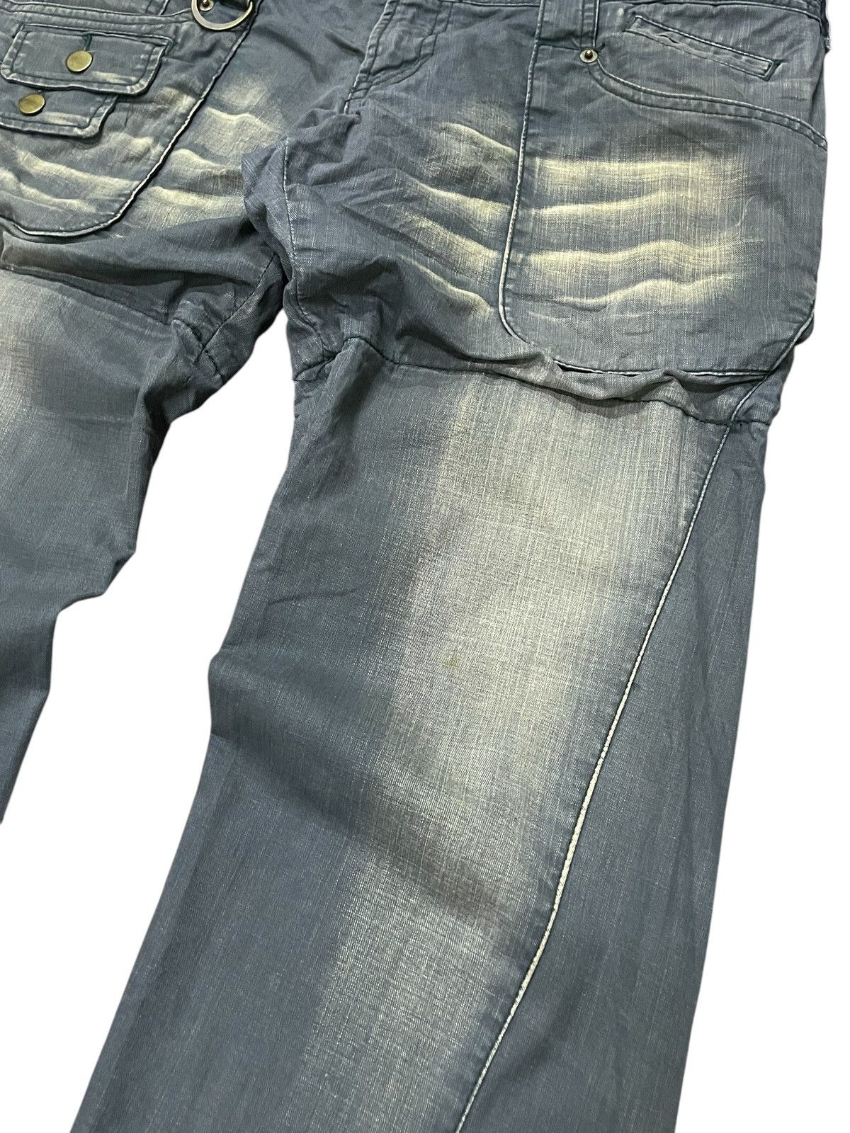5351 POUR LES HOMMES × PPFM PPFM Japan Layered Double Waist Pocket Punk Wash Pants Size US 34 / EU 50 - 10 Thumbnail