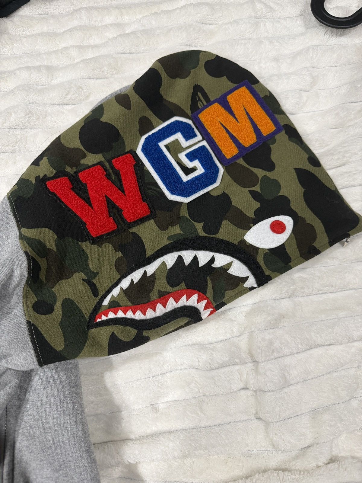 Bape Bape Half Camo Shark Full Zip Hoodie Size US L / EU 52-54 / 3 - 9 Thumbnail