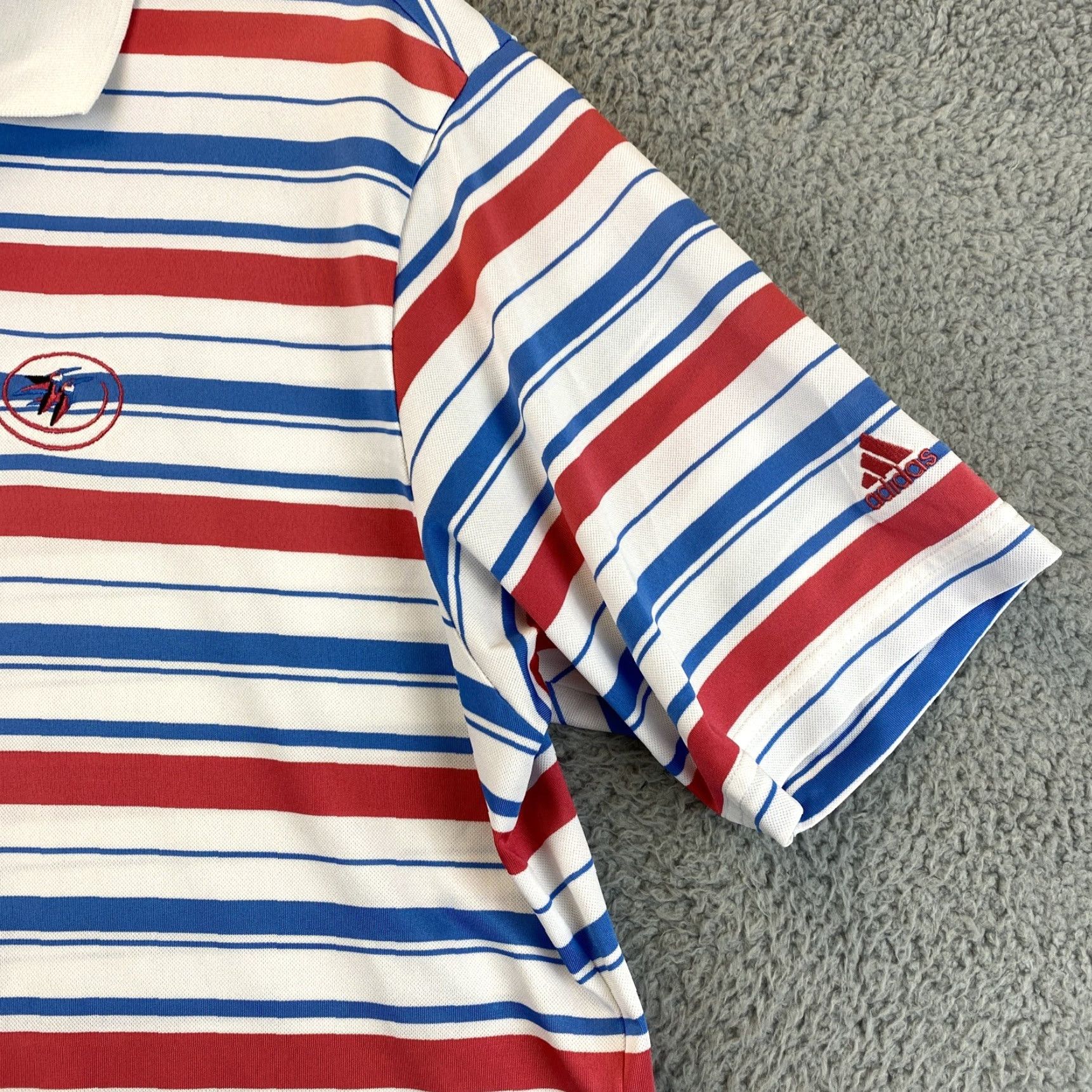 Adidas VINTAGE Adidas Golf Polo Shirt L Men Short Sleeve Striped Climalite 90s Golf/Beach Mens Size US L / EU 52-54 / 3 - 2 Thumbnail