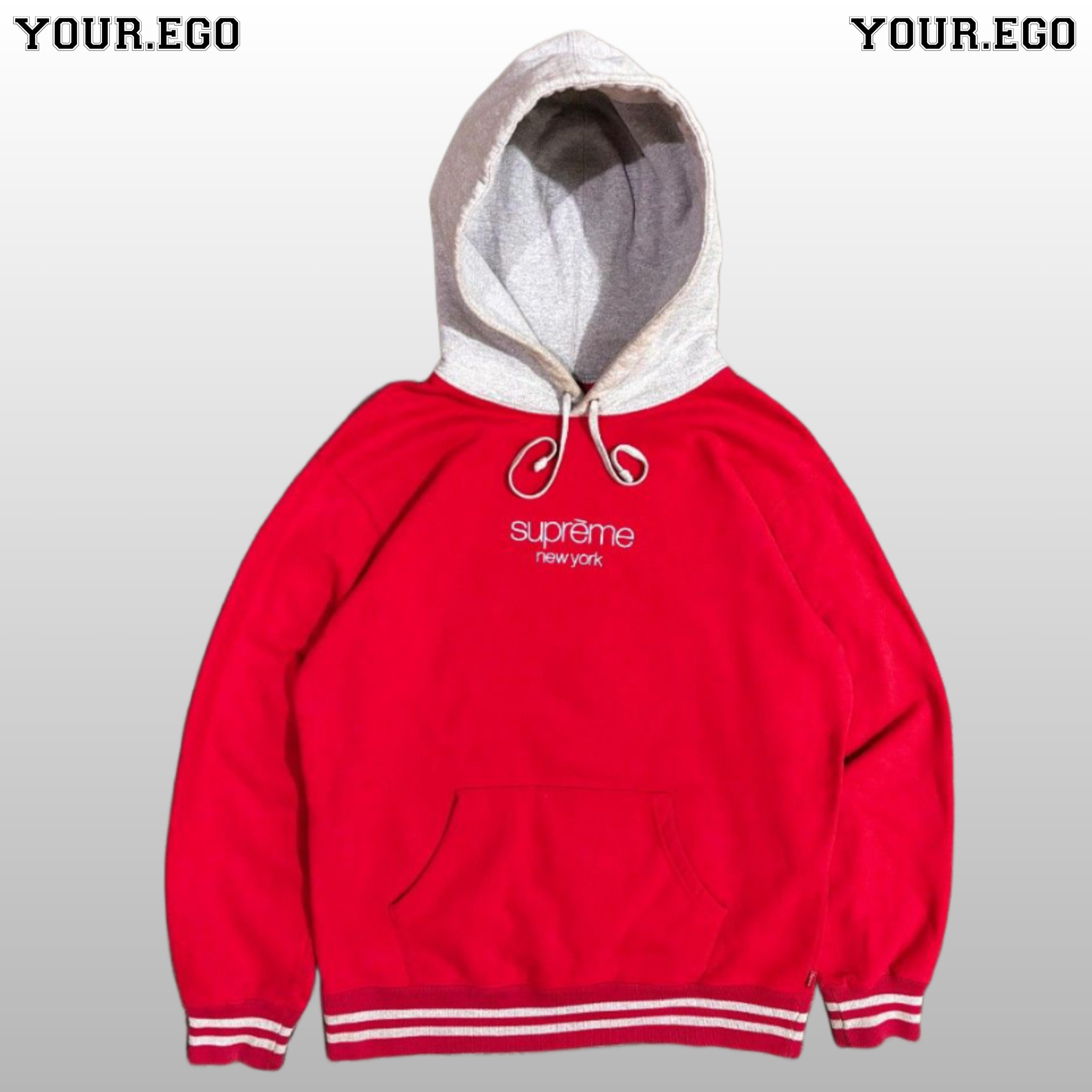 16aw Supreme classic logo hooded パーカー　M Supreme Chrome Classic Logo Hooded Sweatshirt (FW16)