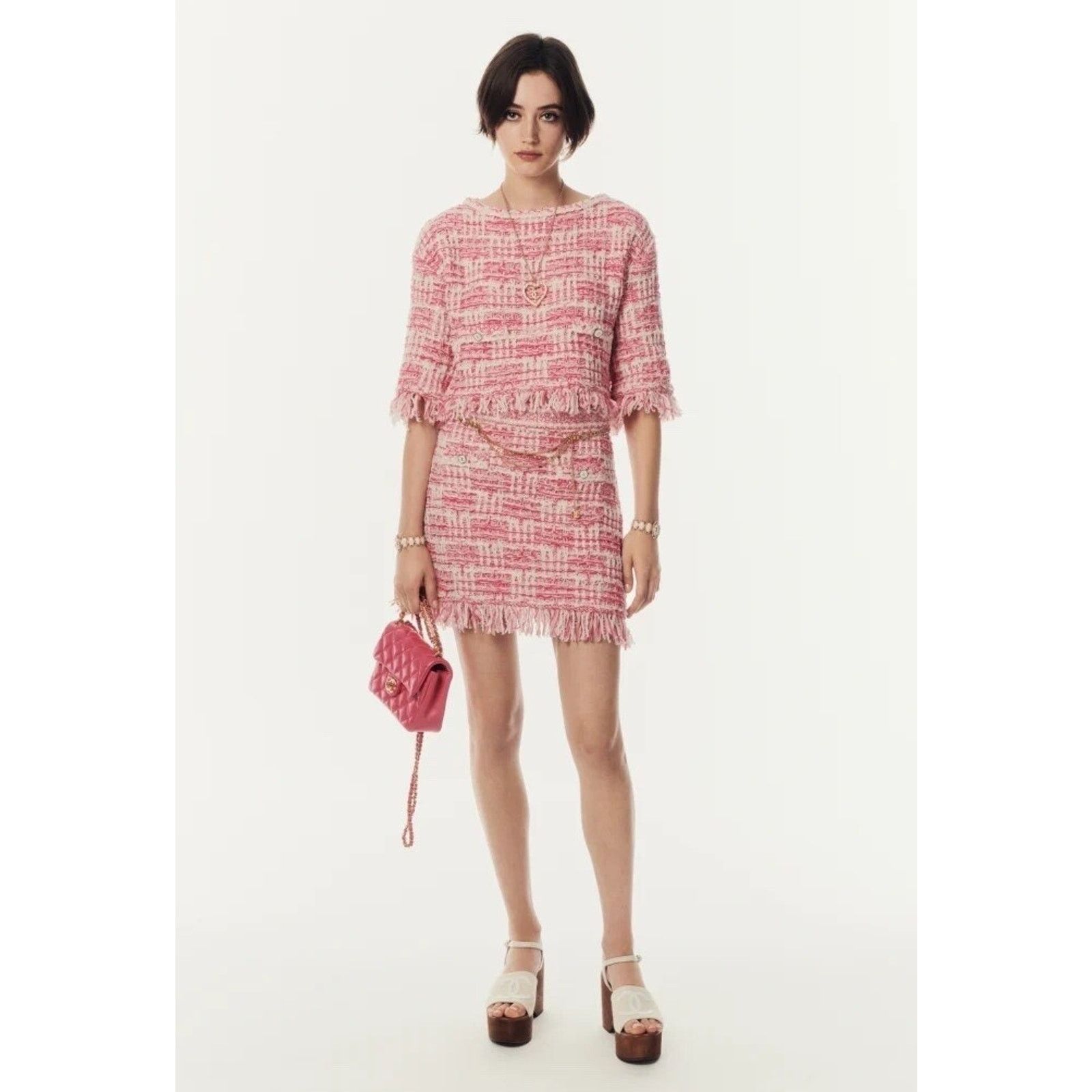 Chanel Chanel 24P Tweed CC Logo Short Sleeve Pullover Top 38 Size XS / US 0-2 / IT 36-38 - 5 Thumbnail
