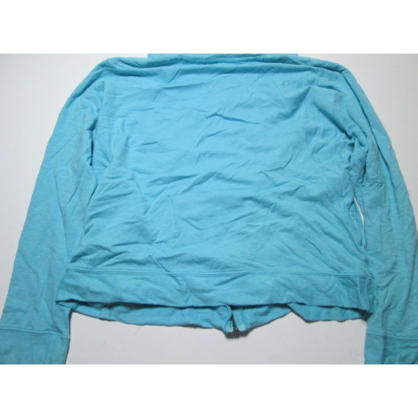 Vintage Fresh Produce Womens Basic Jacket Blue Outerwear L Size Blue Pockets Zip Casual Long Sleeve Solid Pattern Jacket Size L / US 10 / IT 46 - 2 Thumbnail
