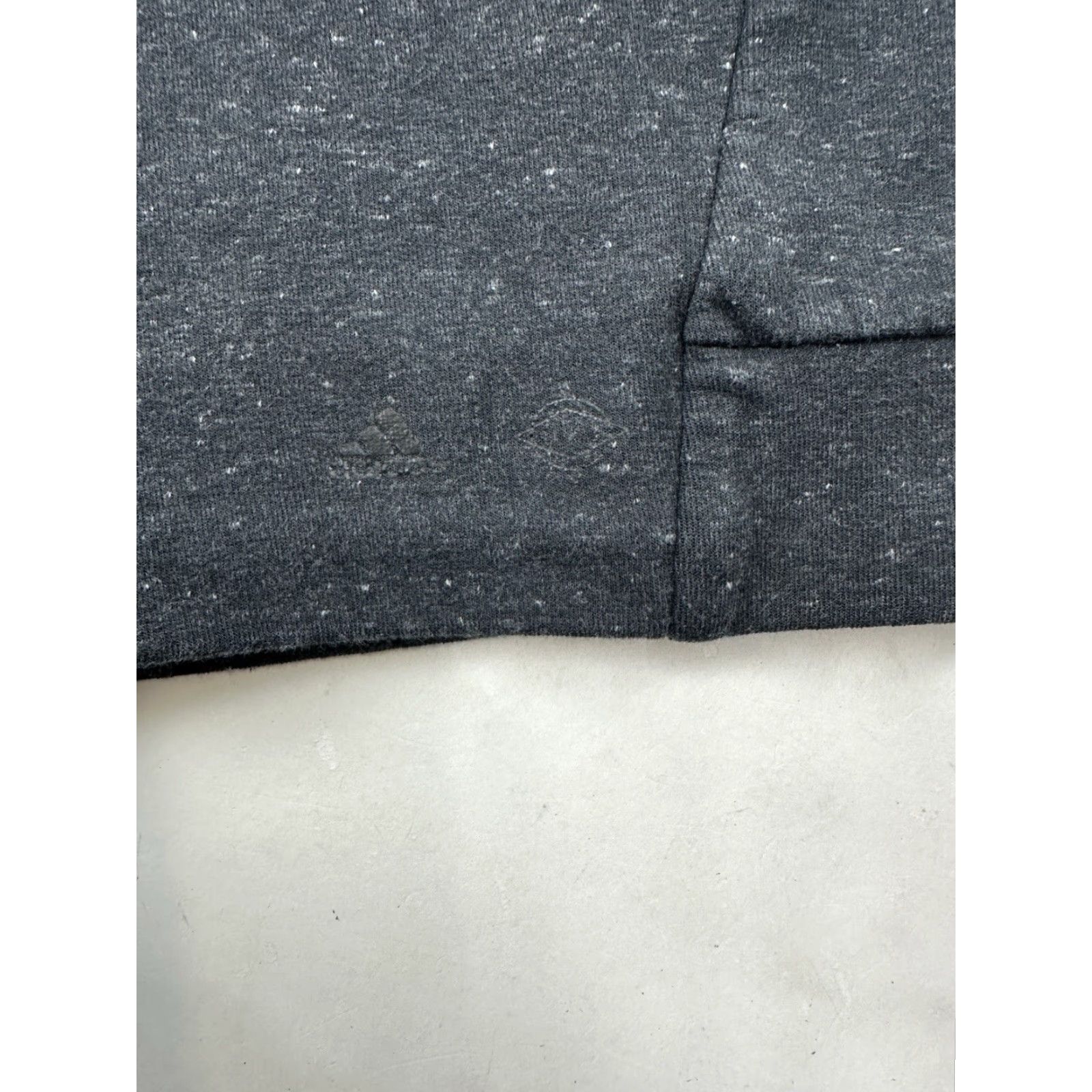 Adidas Adidas Hoodie Womens Medium Black Speckled Charcoal Logo Full Zip Hoodie Activewear Running Cross Training Gym & Training Walking Yoga Men's? Size M / US 6-8 / IT 42-44 - 5 Thumbnail
