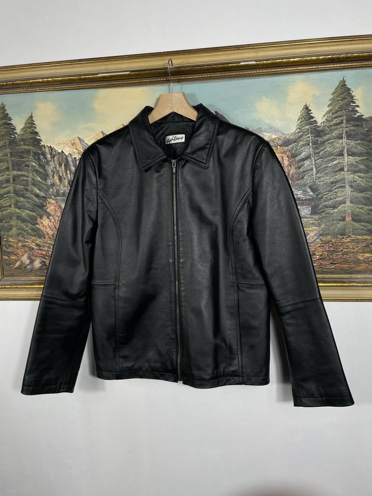 Vintage Vintage Y2k Black Real Leather Zip Bomber Jacket Avant Garde Size US M / EU 48-50 / 2 - 3 Thumbnail