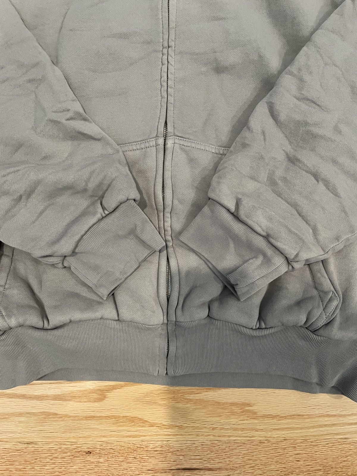 Balenciaga × Gap × Yeezy Grey Yeezy Gap Zip Up Hoodie Sweatshirt Large (UNRELEASED) Size US L / EU 52-54 / 3 - 3 Thumbnail
