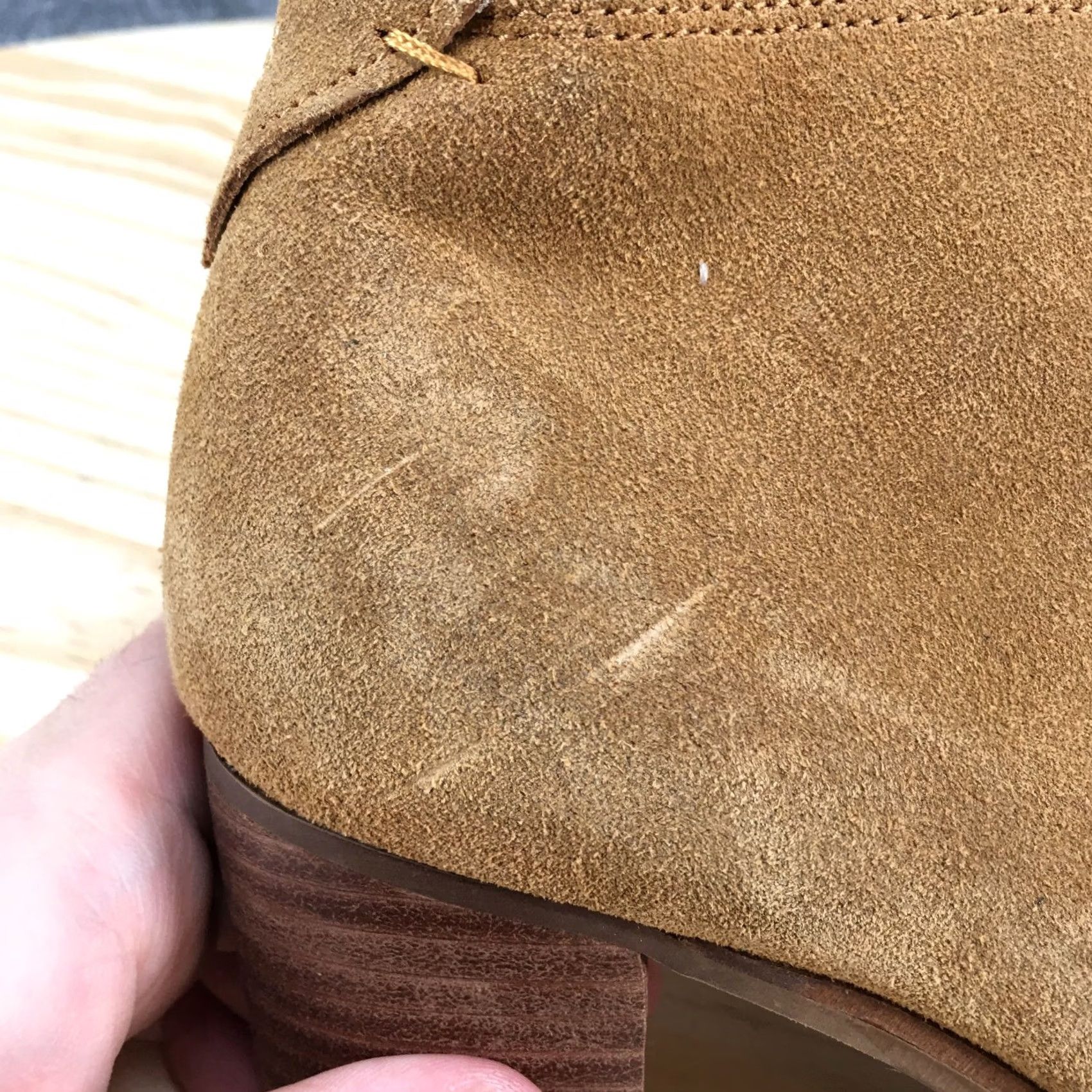 Toms TOMS Boots Womens 9.5 Chukka Tan Lace Up Casual Comfort Ankle Bootie Block Heel 3" Suede Brown Casual Womens Shoes Size L / US 10 / IT 46 - 4 Thumbnail
