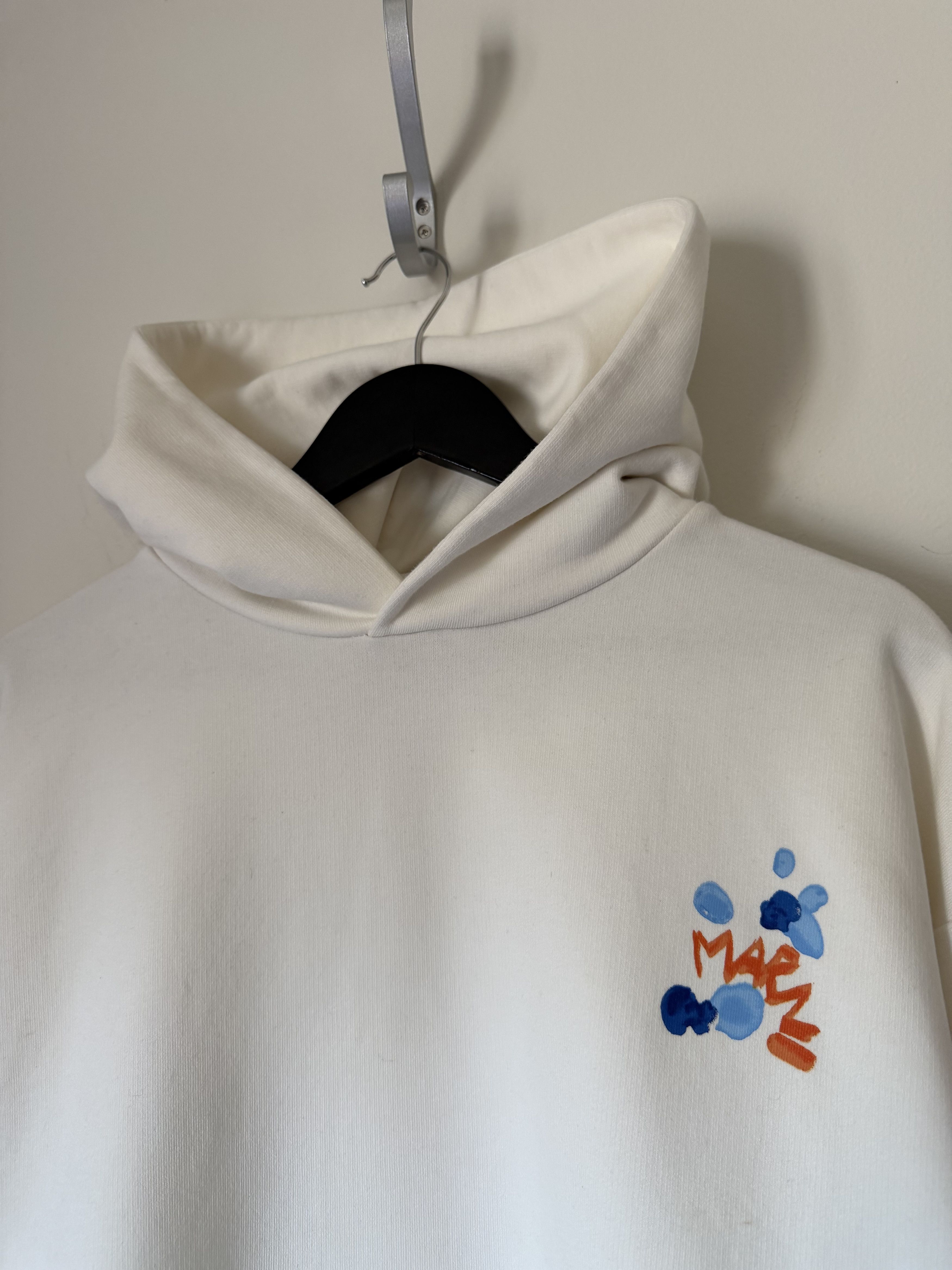 Marni Marni Dripping Flower Hoodie in White Size US M / EU 48-50 / 2 - 4 Thumbnail
