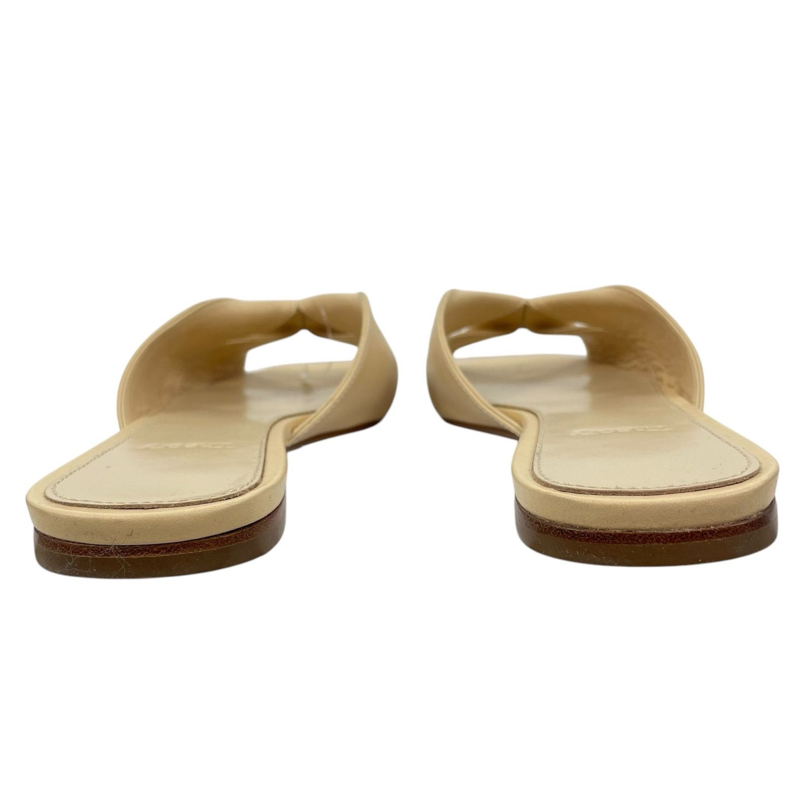 Theory Theory Twisted Leather Sandal Slide Open Toe Beige Size 38 Size US 8 / IT 38 - 7 Thumbnail