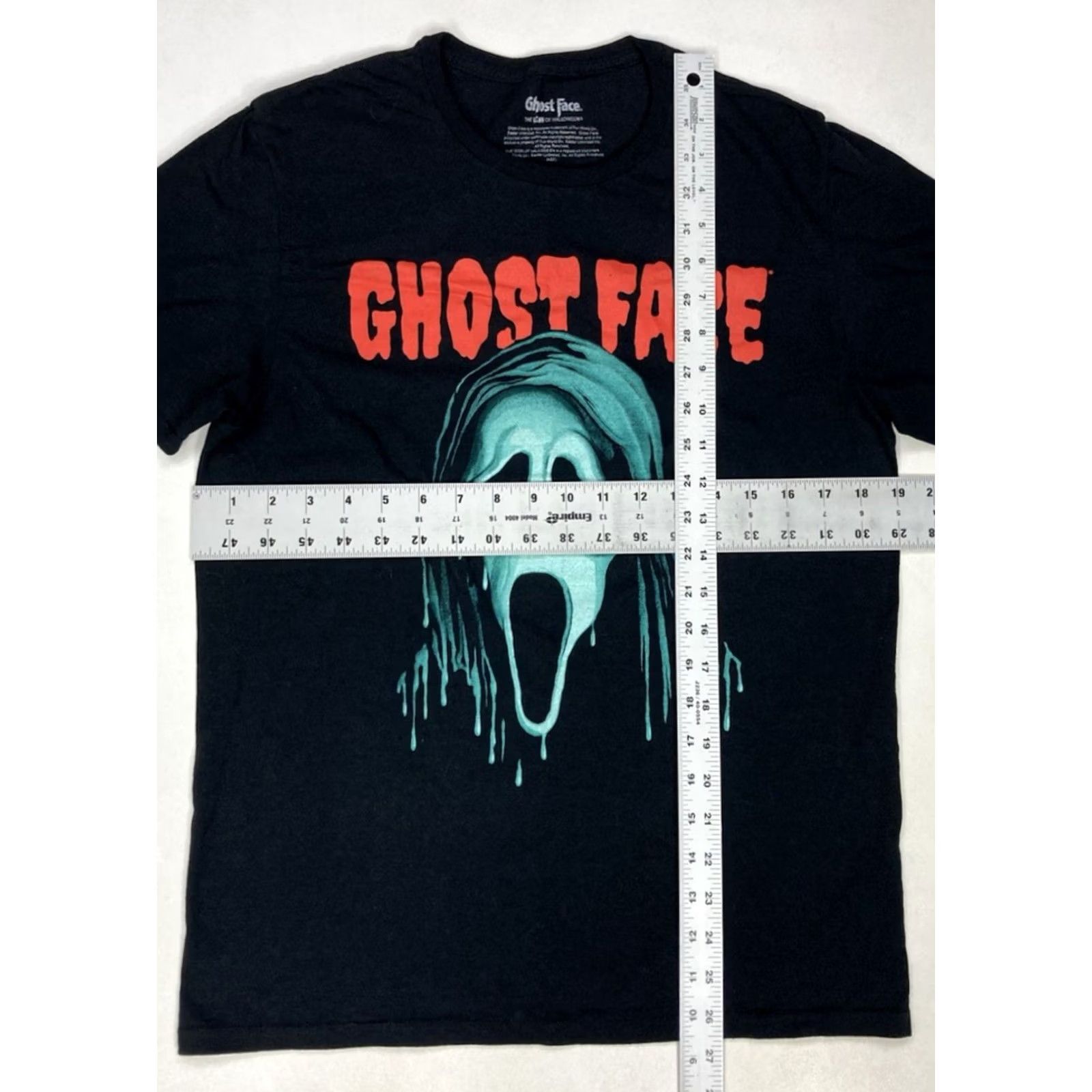 Vintage Ghost Face Halloween Graphic T-shirt Men Medium Black Short Sleeve Size US M / EU 48-50 / 2 - 6 Thumbnail