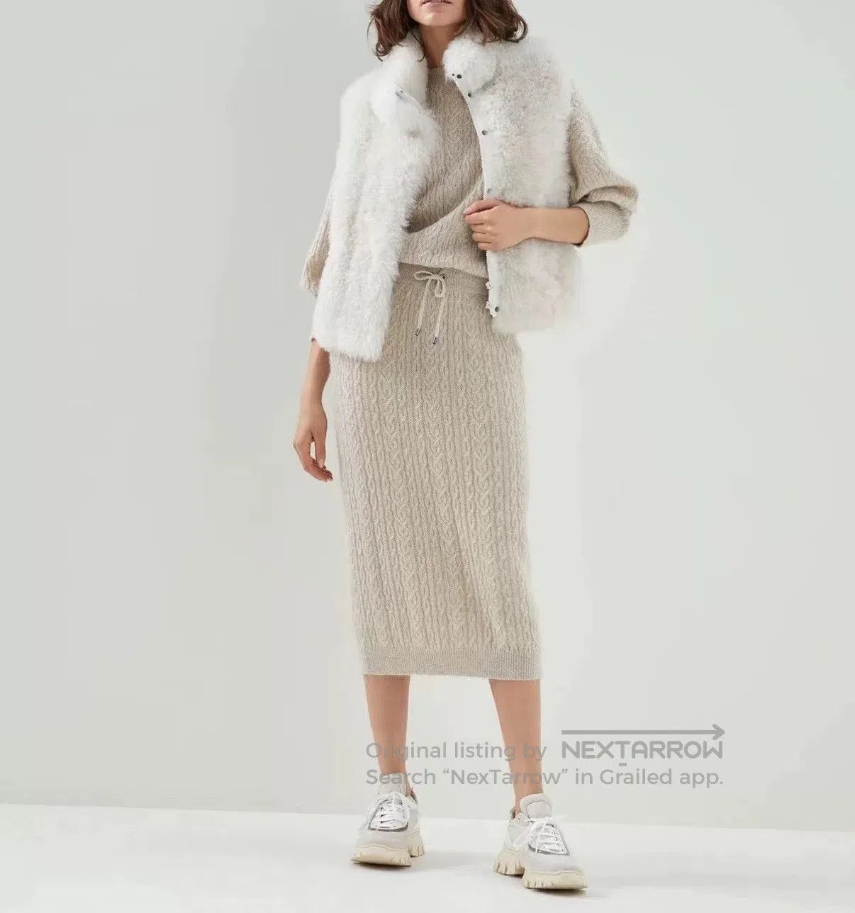 Brunello Cucinelli Brunello Cucinelli Metallic Mohair Skirt S . Size 28" / US 6 / IT 42 - 2 Thumbnail