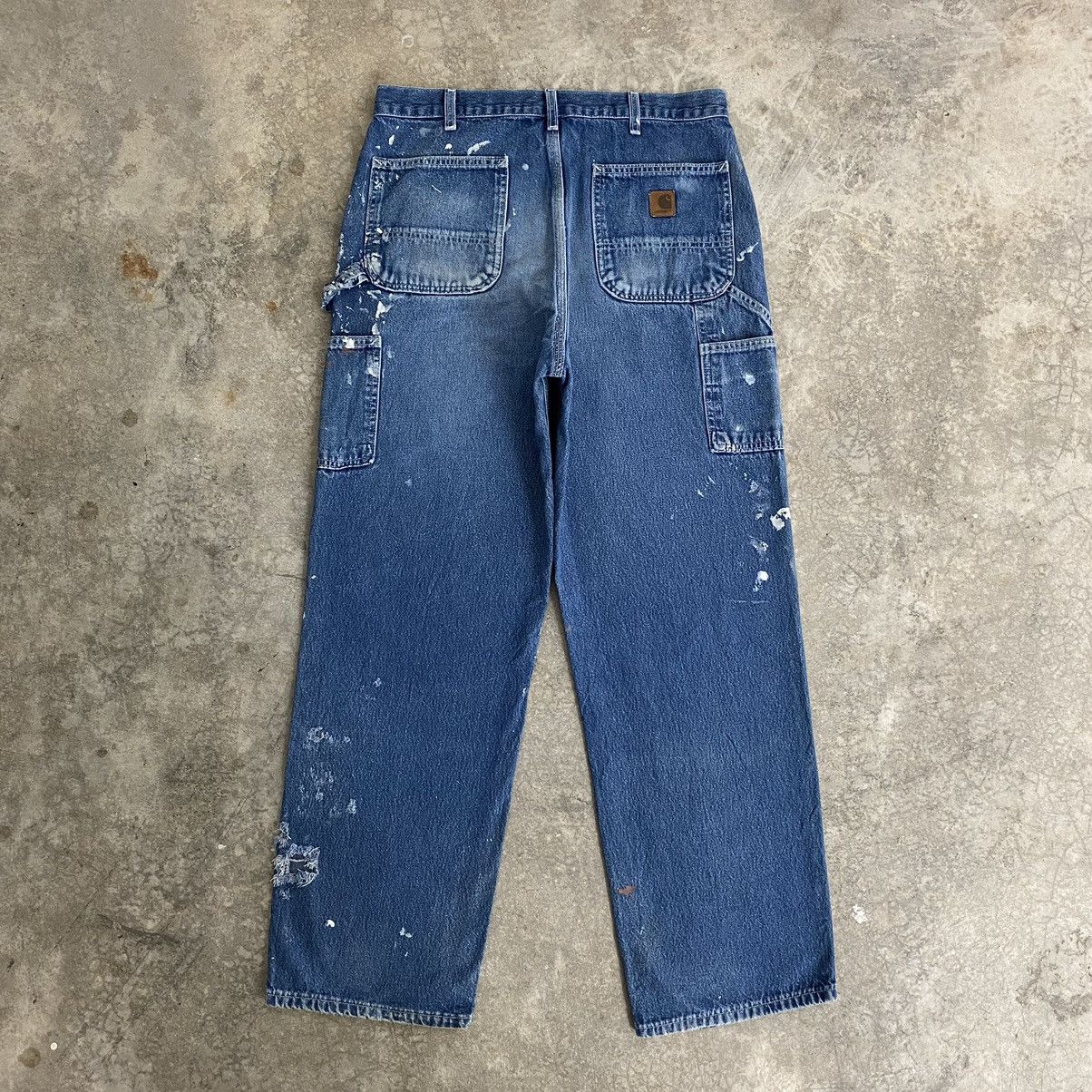 Carhartt Vintage Carhartt Splatter Ripped Carpenter Work Pants Size US 34 / EU 50 - 16 Thumbnail
