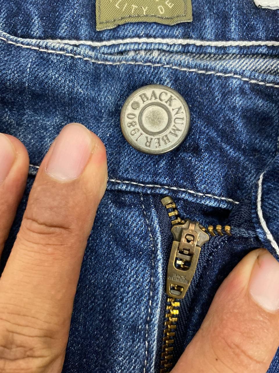 Japanese Brand back number washi denim carpenter pants nice design Size US 30 / EU 46 - 7 Thumbnail