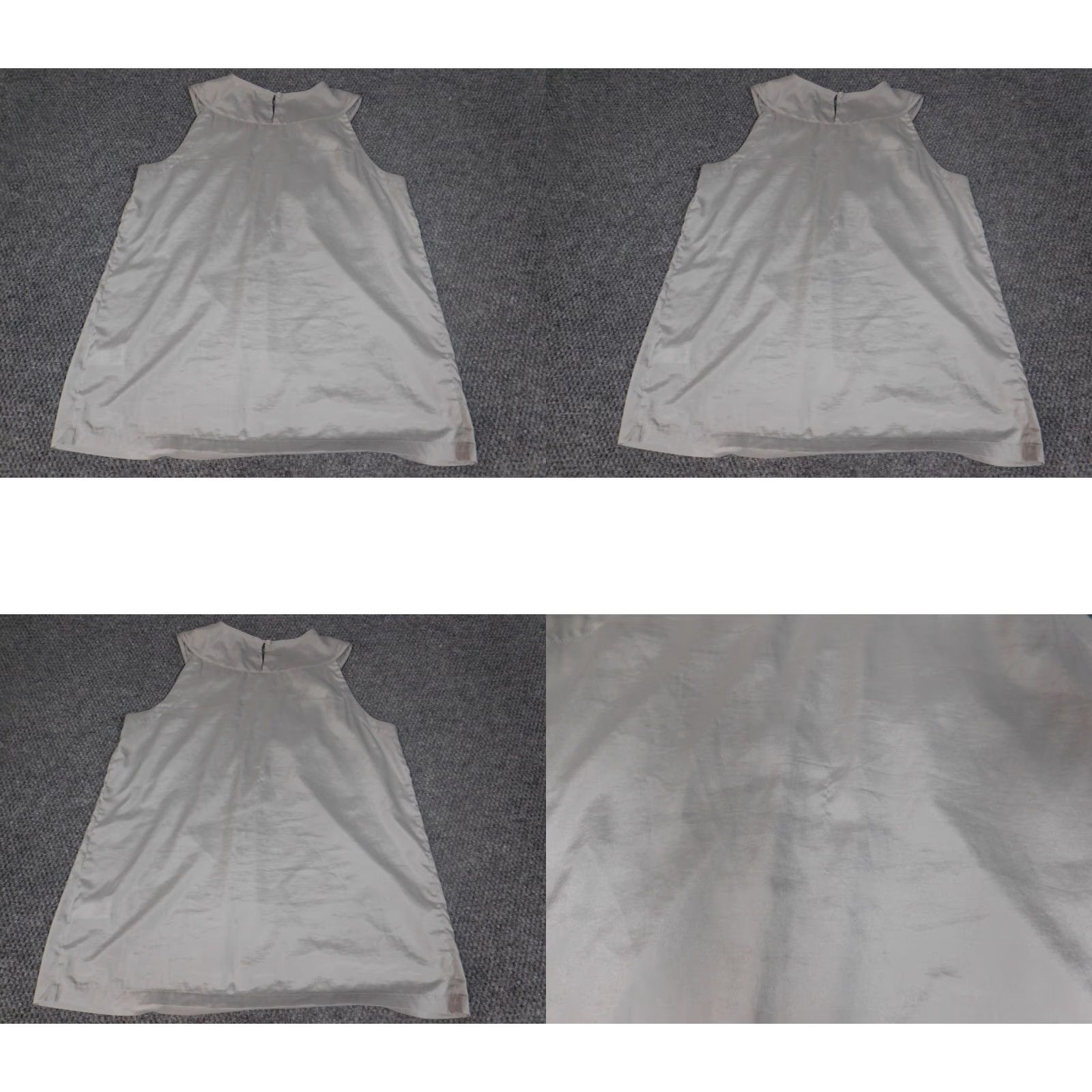 Banana Republic Banana Republic Blouse M Women Gray Sleeveless Crew Neck Pullover Stretch Classic Casual Regular Satin/Polyester Rayon Style Size M / US 6-8 / IT 42-44 - 9 Thumbnail