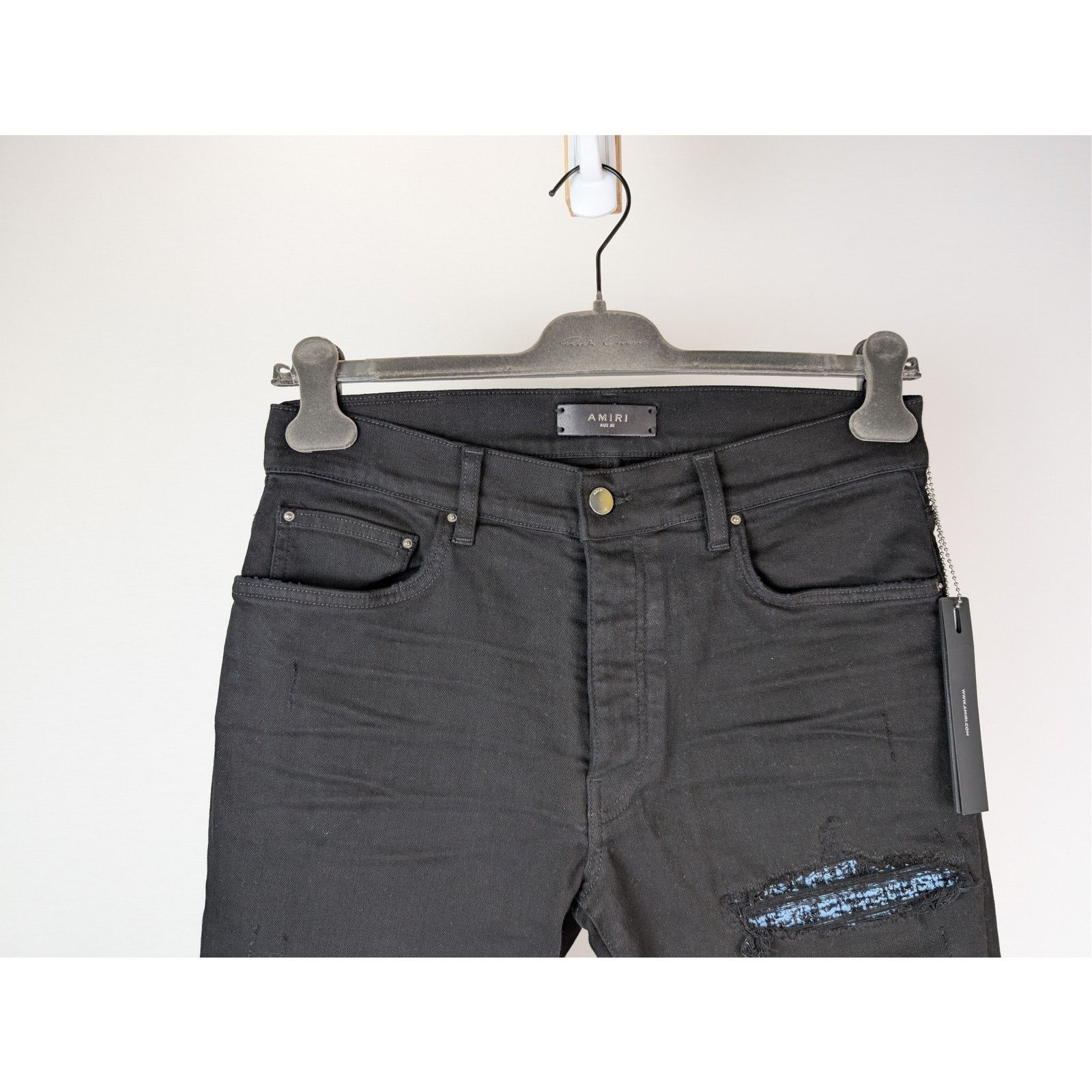 Amiri o1rshd1 Boucle MX1 Denim Jeans in Black Overdyed Size US 32 / EU 48 - 3 Thumbnail