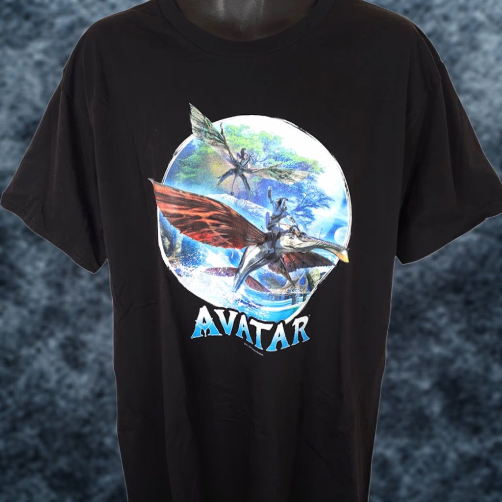 Vintage Avatar T Shirt Mens XL Black Banshee Flight The Way Of Water Movie Promo Size US XL / EU 56 / 4 - 1 Thumbnail