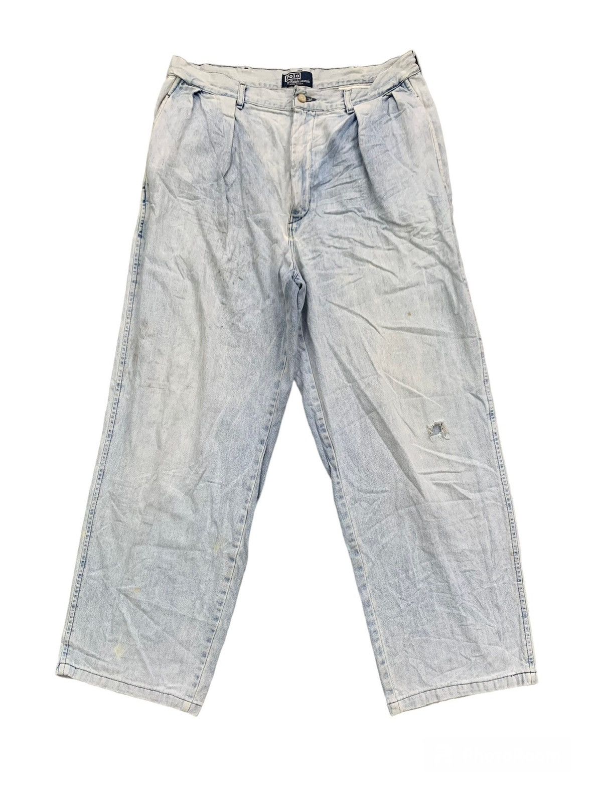 Polo Ralph Lauren Vtg Polo By Ralph Lauren Denim Pant Made in Usa Size US 33 - 1 Thumbnail