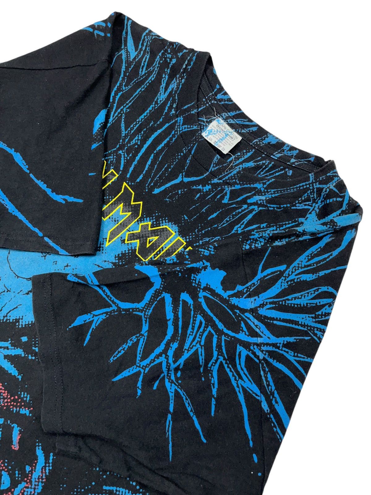 Band Tees × Iron Maiden × Vintage Vintage 1992 Iron Maiden Fear of the Darkness AOP T-shirt Size US XL / EU 56 / 4 - 5 Thumbnail