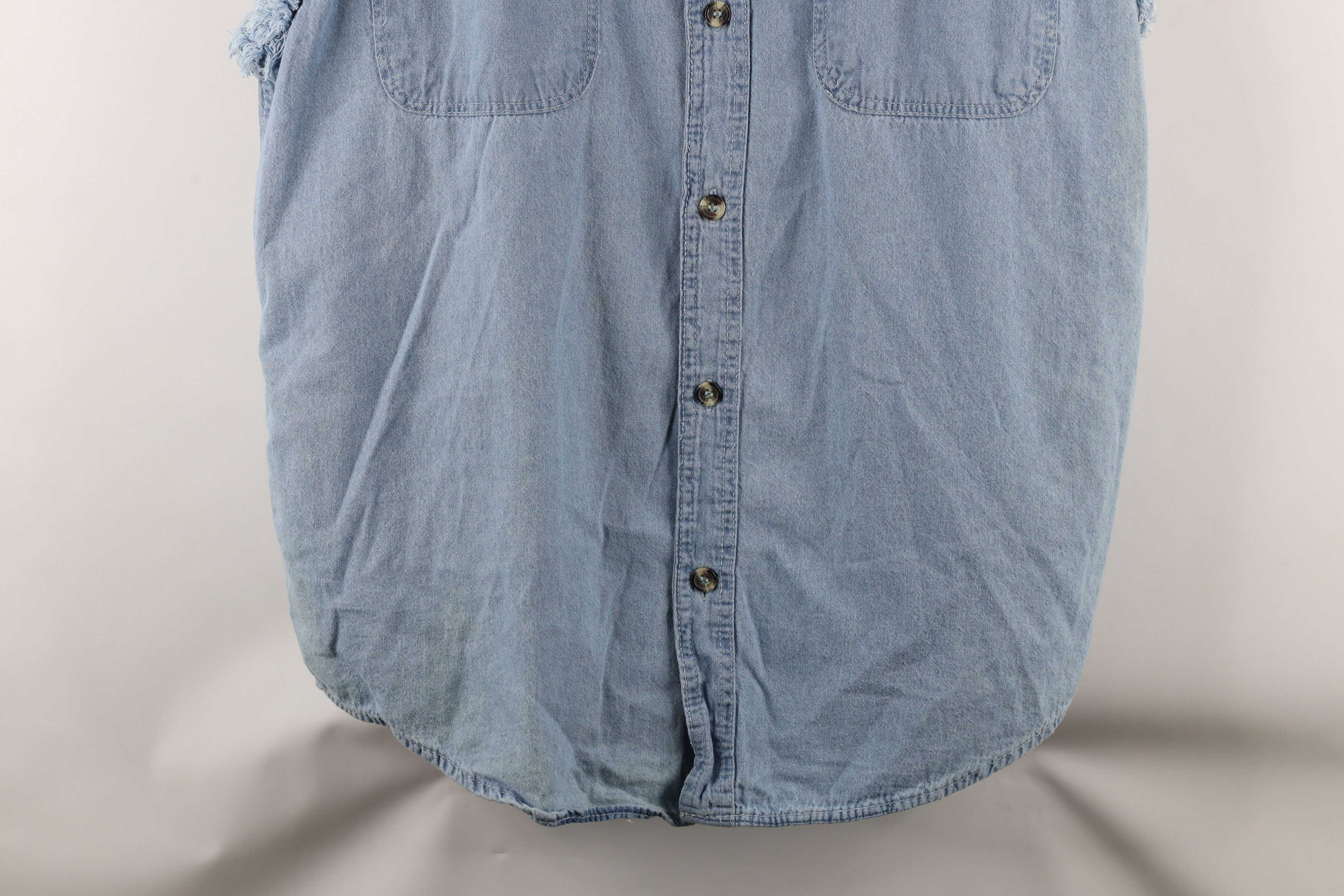 Vintage Vintage 90s Streetwear Motorcycle Denim Button Shirt Blue Size US XXL / EU 58 / 5 - 3 Thumbnail