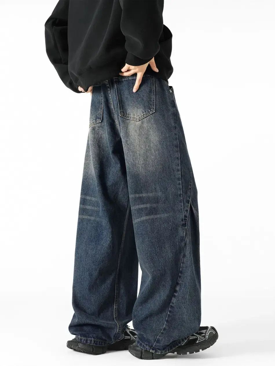 Japanese Brand Retro casual loose wide leg jeans Size US 32 / EU 48 - 5 Thumbnail