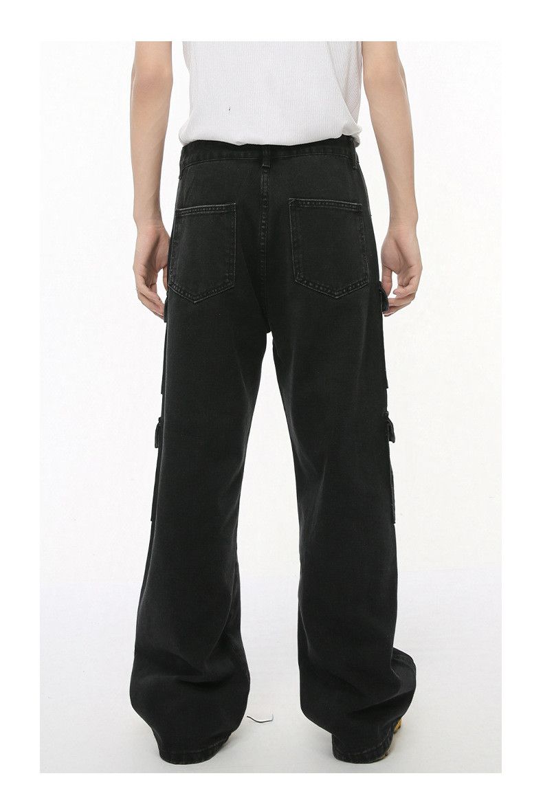Japanese Brand × Jean Street retro straight multi-pocket wide-leg cargo jeans Size US 32 / EU 48 - 4 Thumbnail