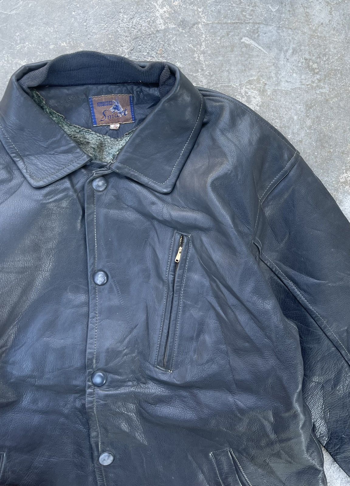 Genuine Leather × Japanese Brand 🔥Vintage 80s Superior Smart Genuine Leather Jacket Size US M / EU 48-50 / 2 - 8 Thumbnail