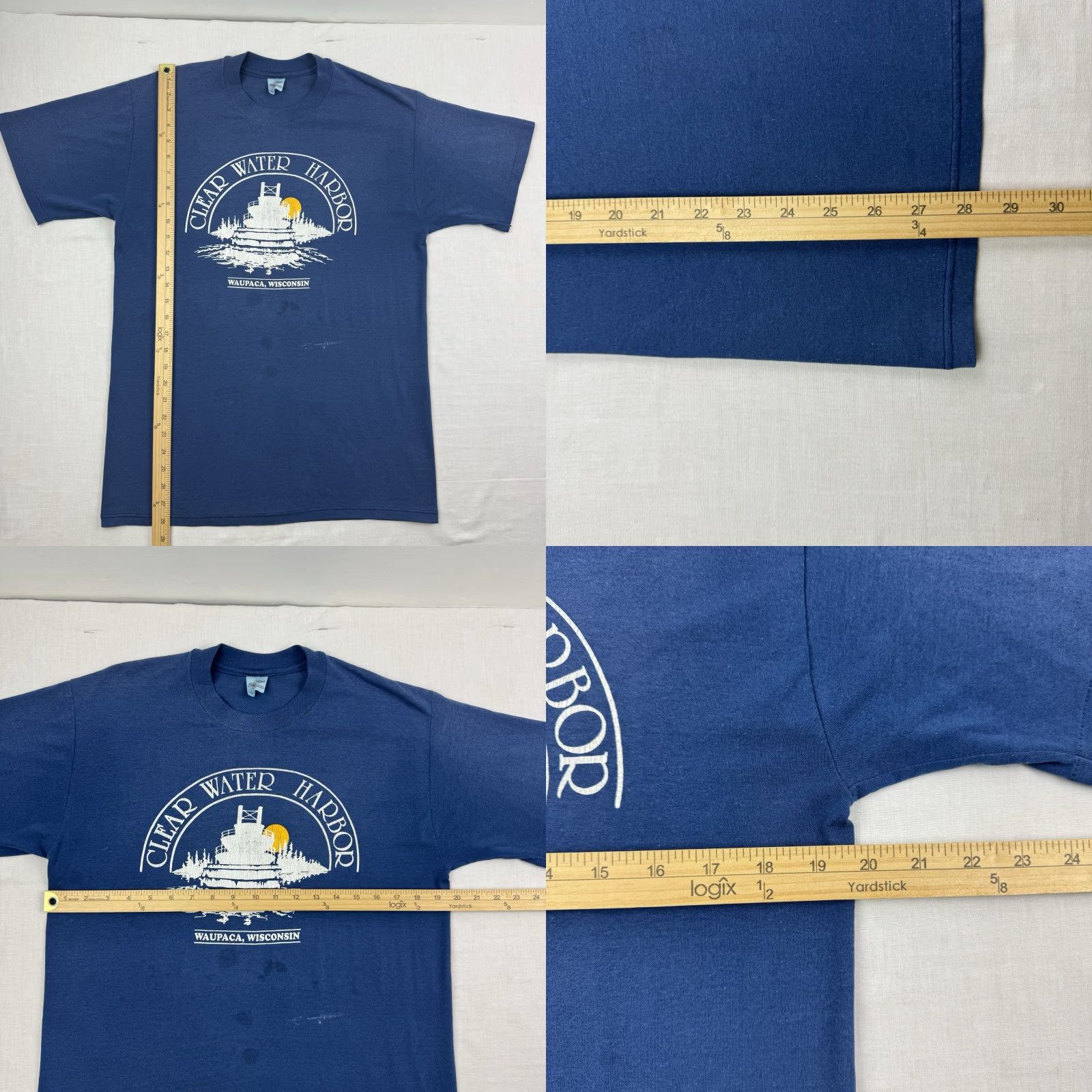 Vintage Vintage Stedman USA T-Shirt Adult Large Short Sleeve Crew Neck 1980s Blue Mens Size US L / EU 52-54 / 3 - 8 Thumbnail