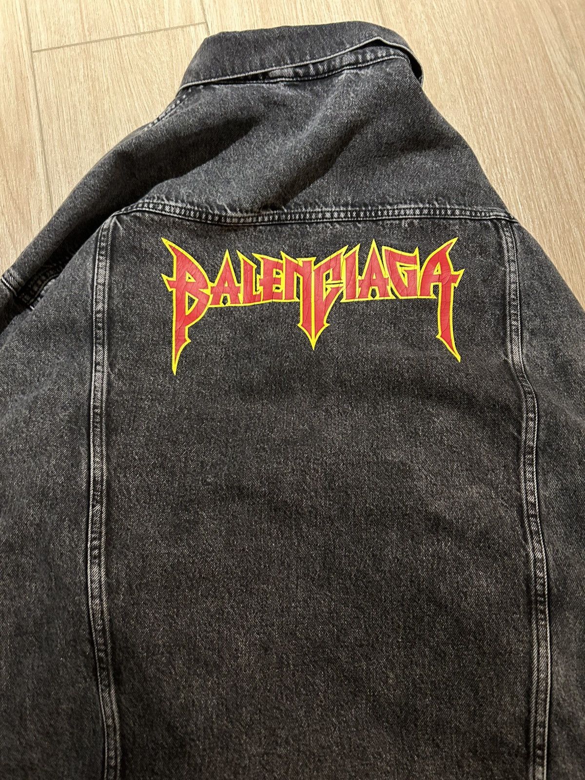 Balenciaga Balenciaga Metal Denim Jacket Oversized Size US XL / EU 56 / 4 - 2 Thumbnail