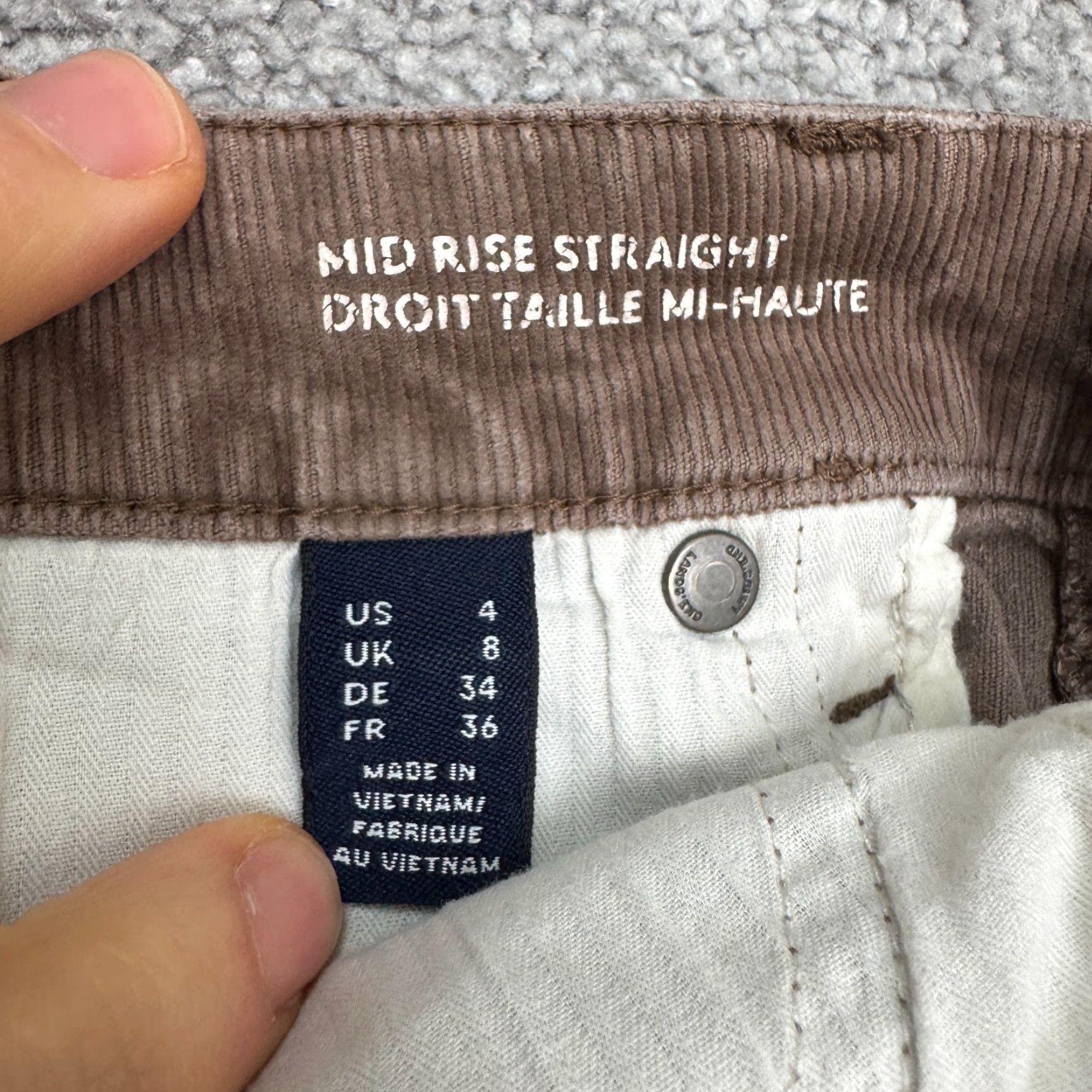 Lands' End Lands' End Womens Pants 4 Brown Corduroy Mid Rise Straight Leg Cotton Stretch Size 27" / US 4 / IT 40 - 7 Thumbnail