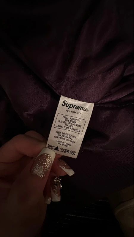 Supreme Supreme King Hooded Varsity Jacket Purple like new M Size US M / EU 48-50 / 2 - 7 Thumbnail