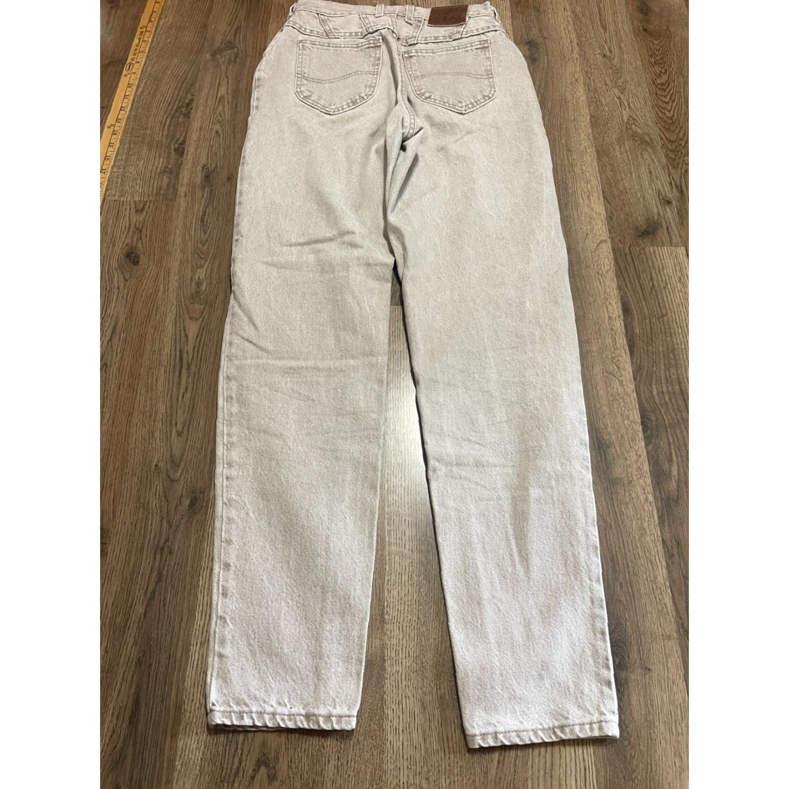 Lee Lee Jeans, Womens, Gray, Riveted, Straight Leg, Pockets, Light Wash, Size 6 Med, Regular, 30.5in Inseam Size 28" / US 6 / IT 42 - 2 Thumbnail