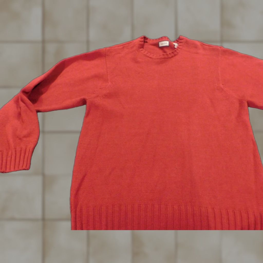 Izod IZOD Sweater Men L Red Crew Neck Pullover Logo Classic Knit Open-Knit Casual Winter Regular Fit Size US L / EU 52-54 / 3 - 1 Thumbnail