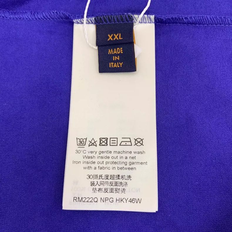 Louis Vuitton Louis Vuitton 22 blue logo print cotton crewneck T-shirt Size US XXL / EU 58 / 5 - 7 Thumbnail