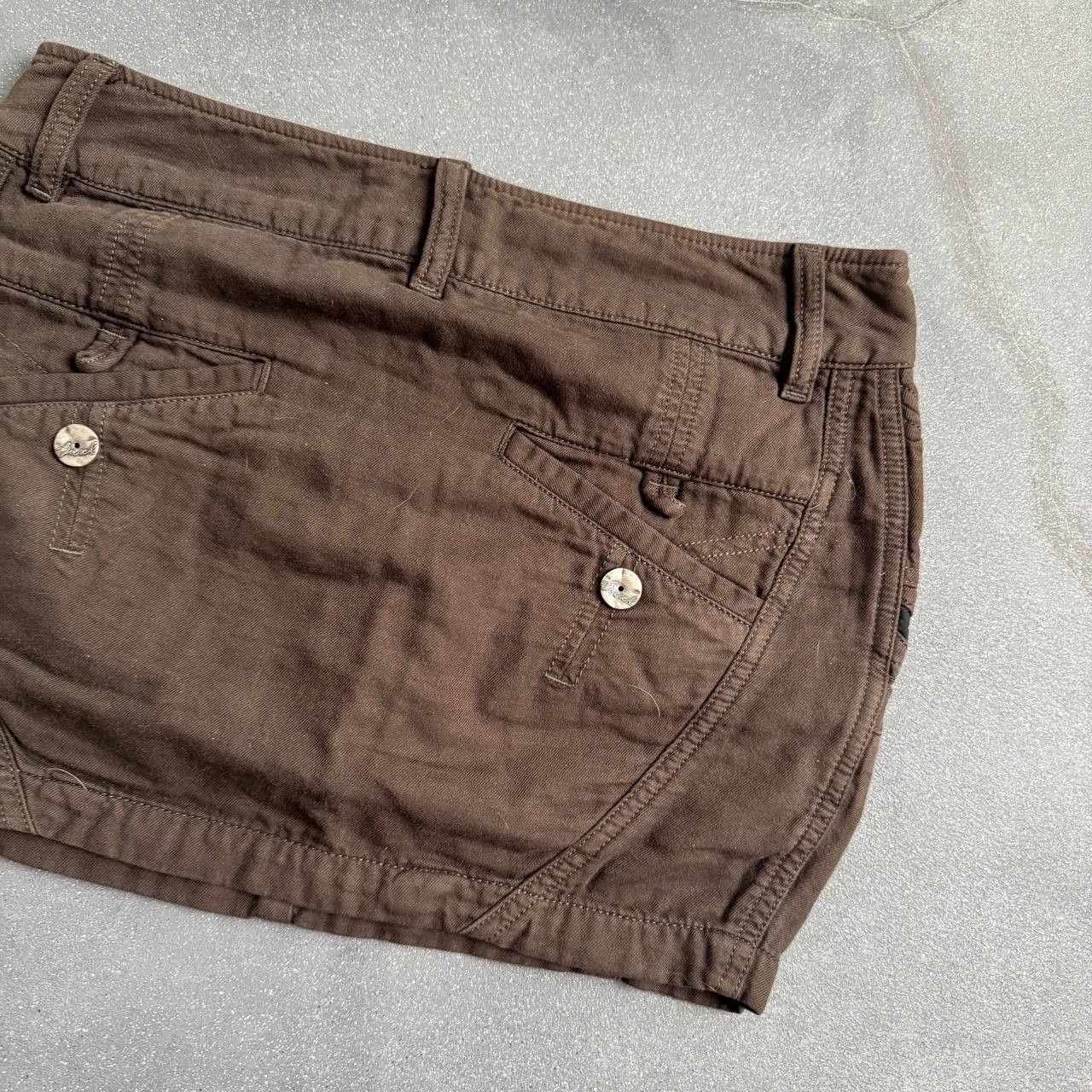 Diesel × Vintage Diesel Vintage Y2K Brown Mini Skirt Size 27" / US 4 / IT 40 - 7 Thumbnail