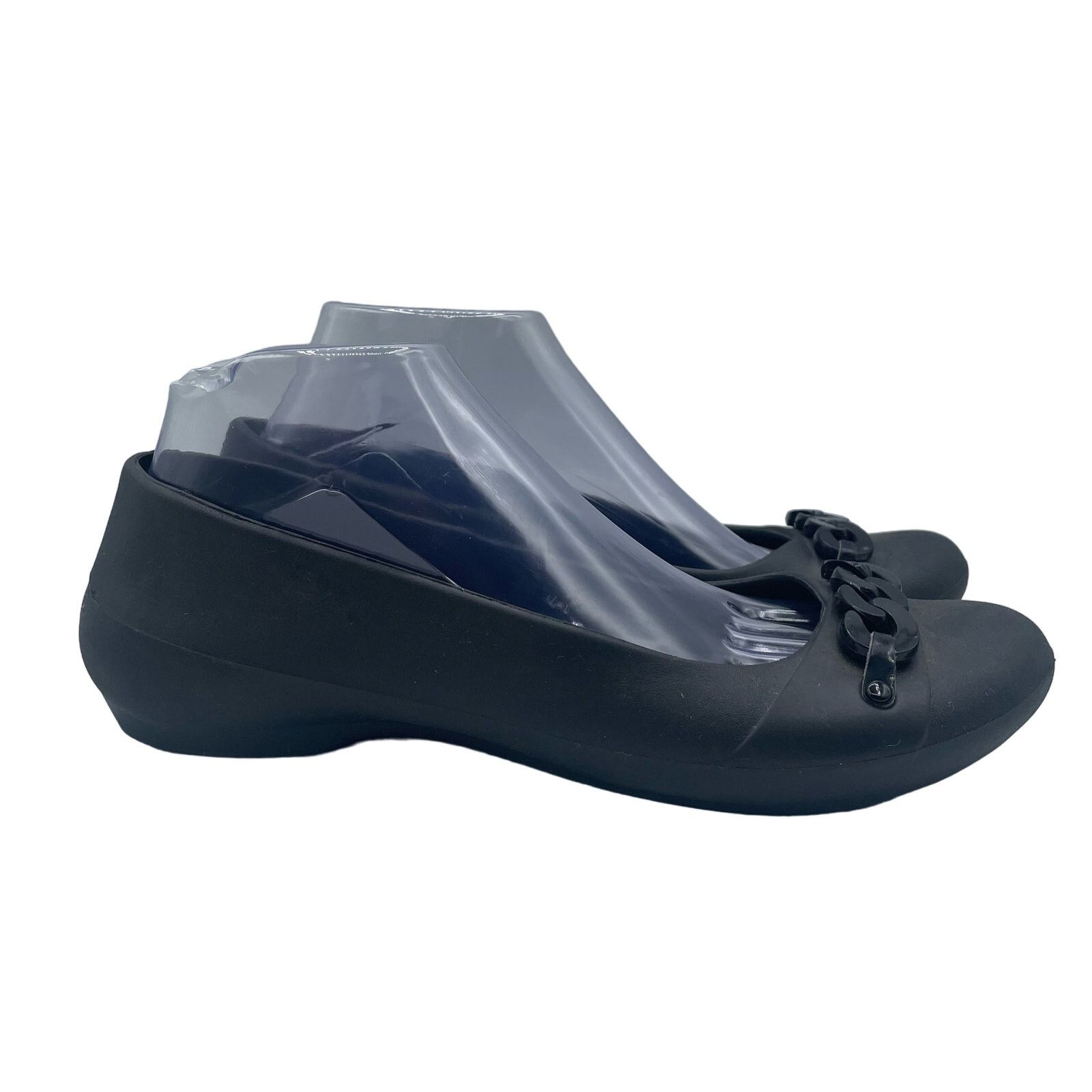 Crocs Crocs Gianna Link Ballerina Flats Shoes Black Slip On 9 Size US 9 / IT 39 - 2 Thumbnail