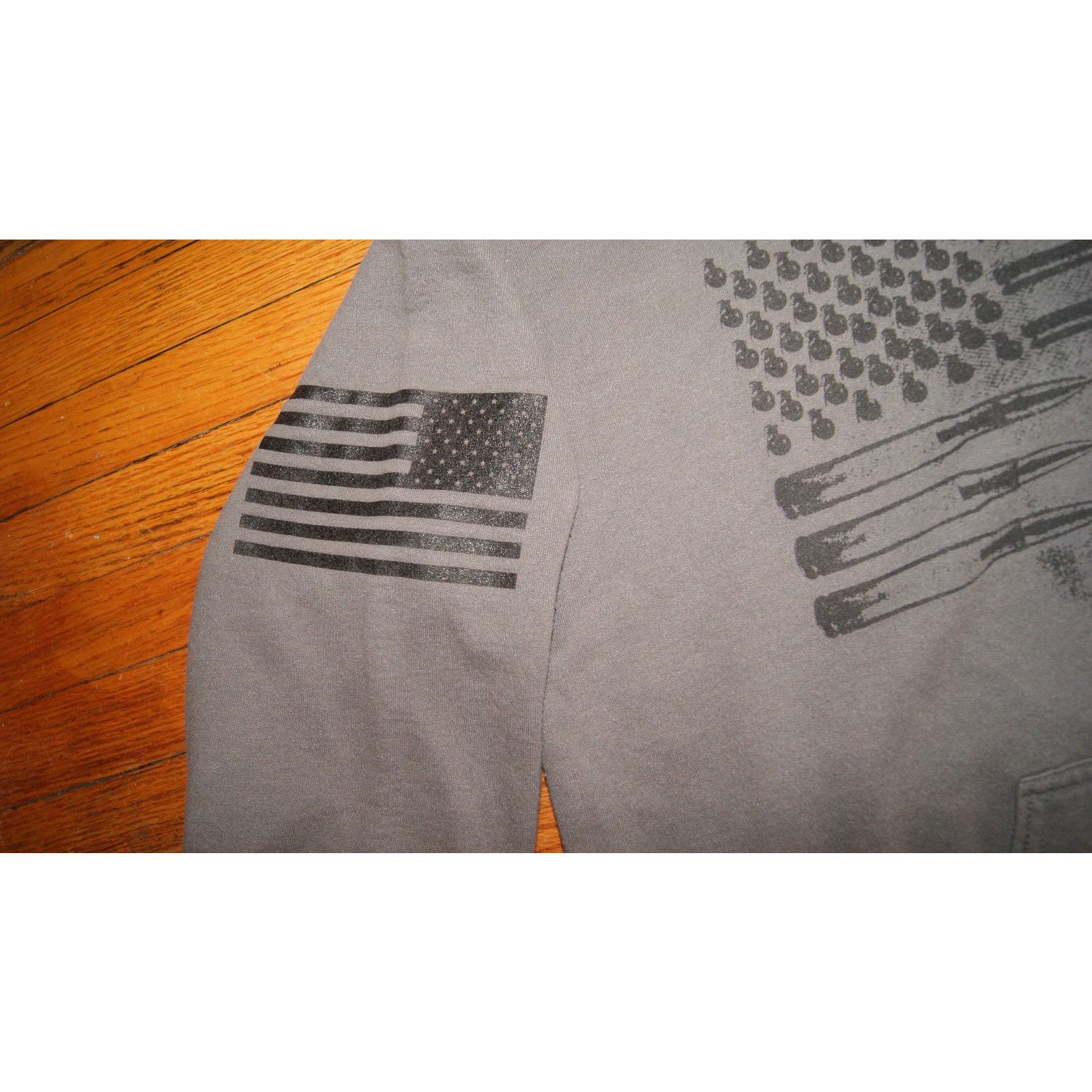 Grunt Style Grunt Style Hoodie Sweatshirt Mens M Gray Graphic Flag USA Size US M / EU 48-50 / 2 - 3 Thumbnail