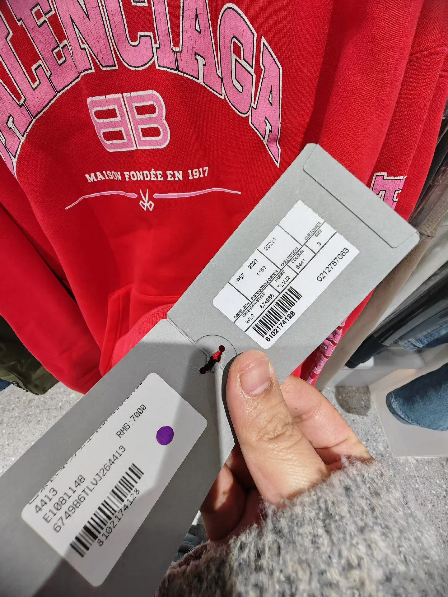 Balenciaga Balenciaga Double B Distressed Scissor Logo Hoodie Q15 Size US L / EU 52-54 / 3 - 4 Thumbnail