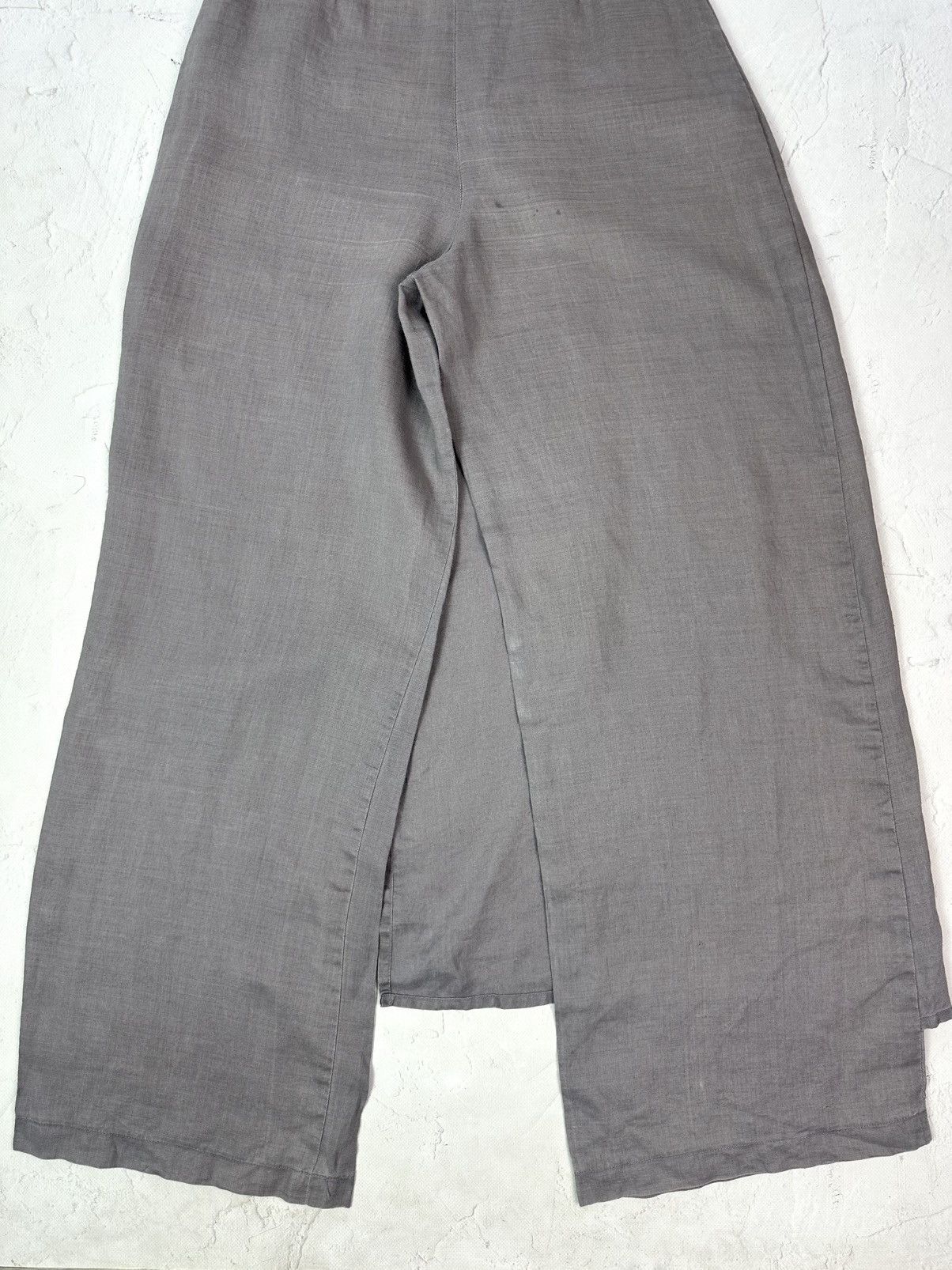 If Six Was Nine Vintage Yohji Yamamoto Style Linen Pants With Skirt Details Size 28" / US 6 / IT 42 - 9 Thumbnail