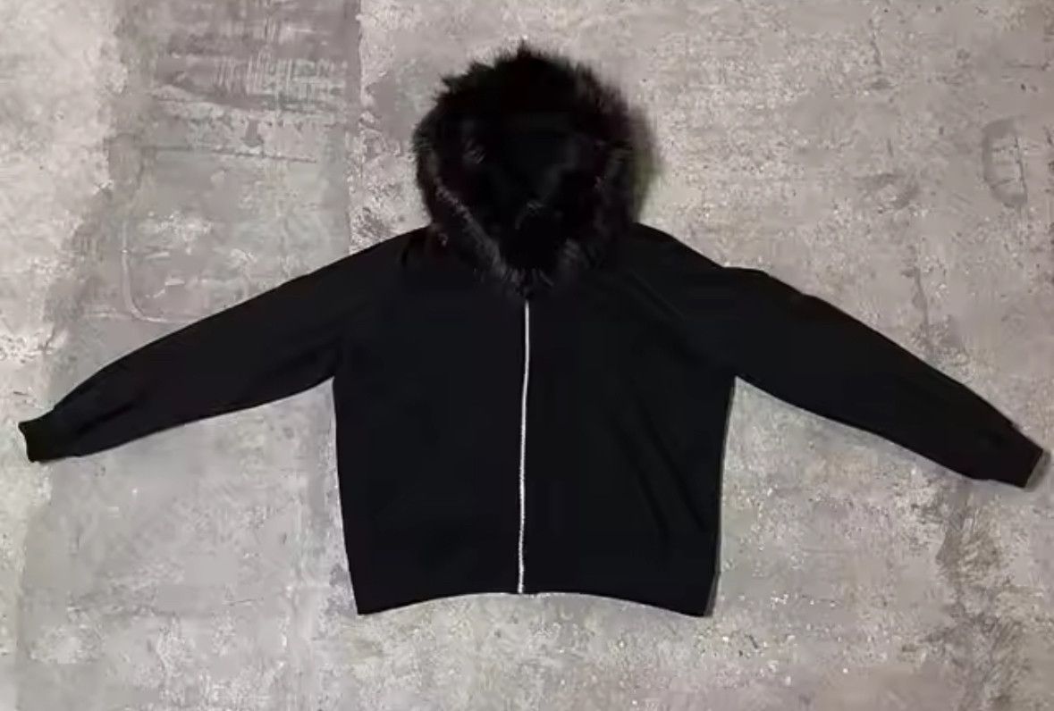 Other Fashion Punk Y2K Goth Grunge Black Fur Hoodies Size US L / EU 52-54 / 3 - 1 Thumbnail