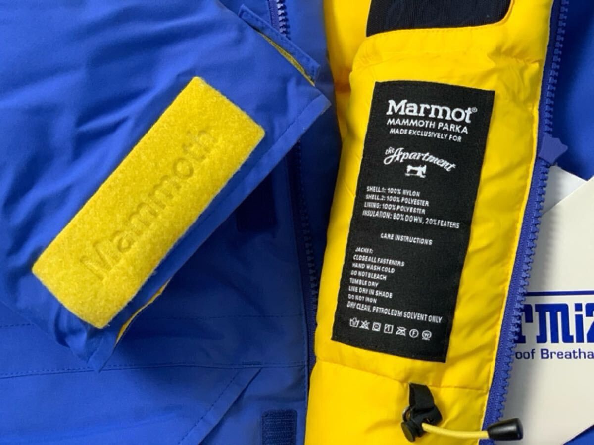 Marmot Marmot × the Apartment / MAMMOTH PARKA / BLUE × YELLOW XXL Size US XXL / EU 58 / 5 - 2 Thumbnail