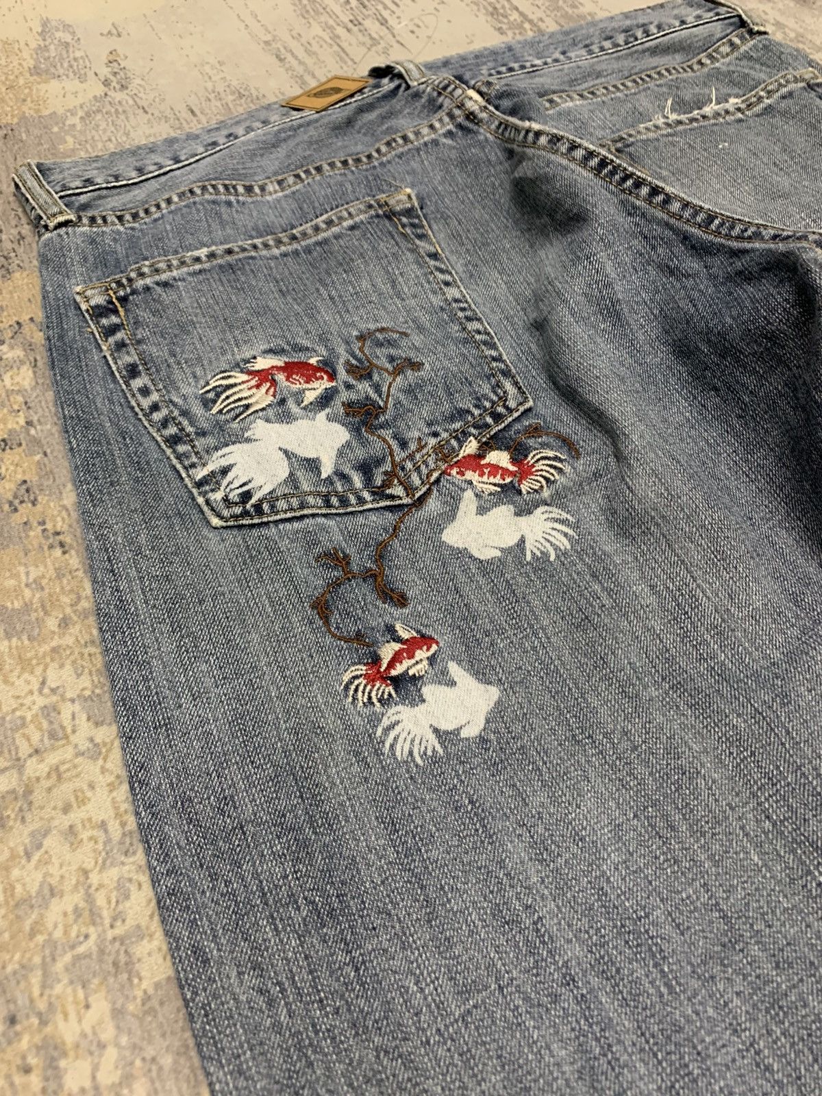 Japanese Brand Japanese Buden Koi sukajan jeans W34x32 Size US 34 / EU 50 - 9 Thumbnail