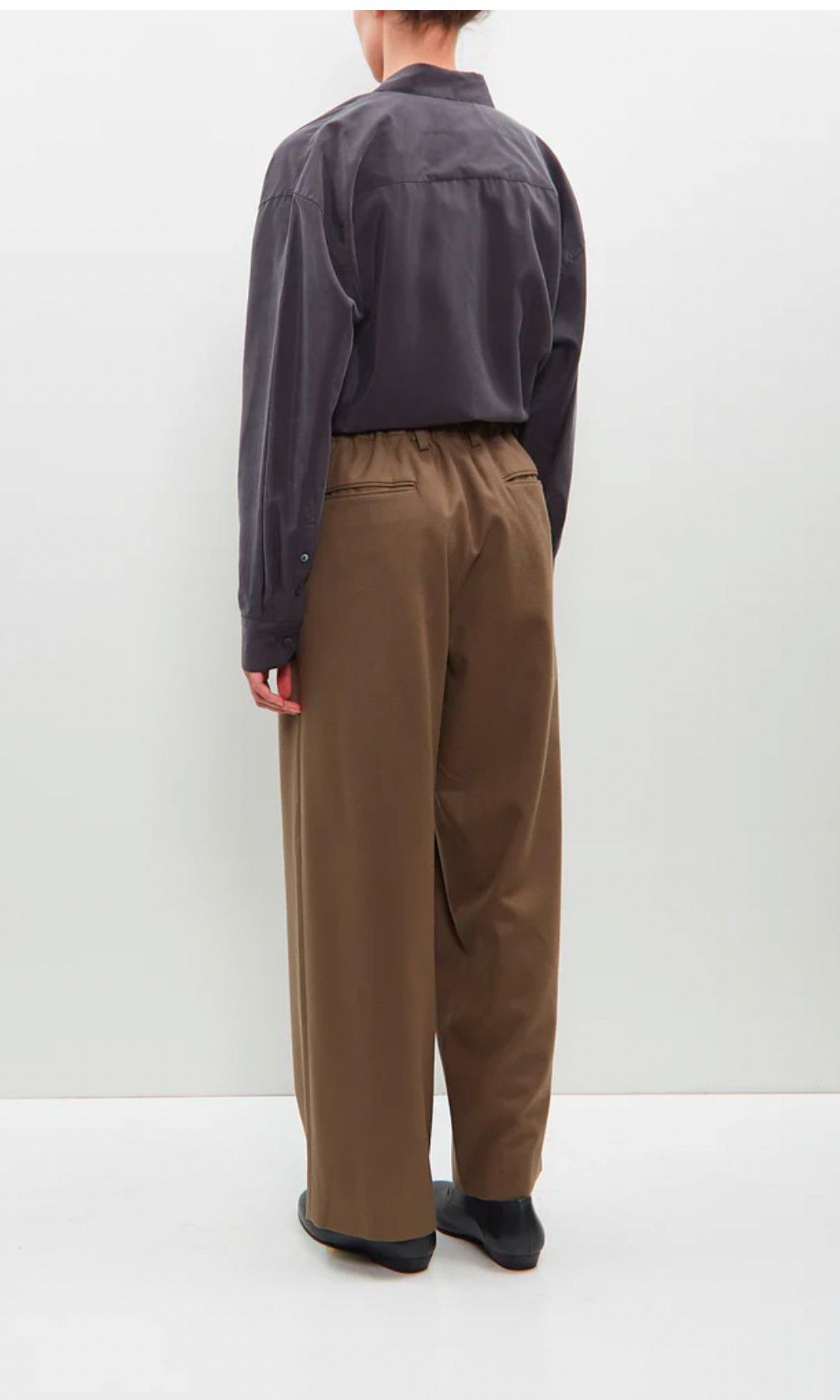 Stein SSSTEIN /Stein TWO TUCK EASY TROUSERS pants S dark beige NWT Size US 27 - 6 Thumbnail