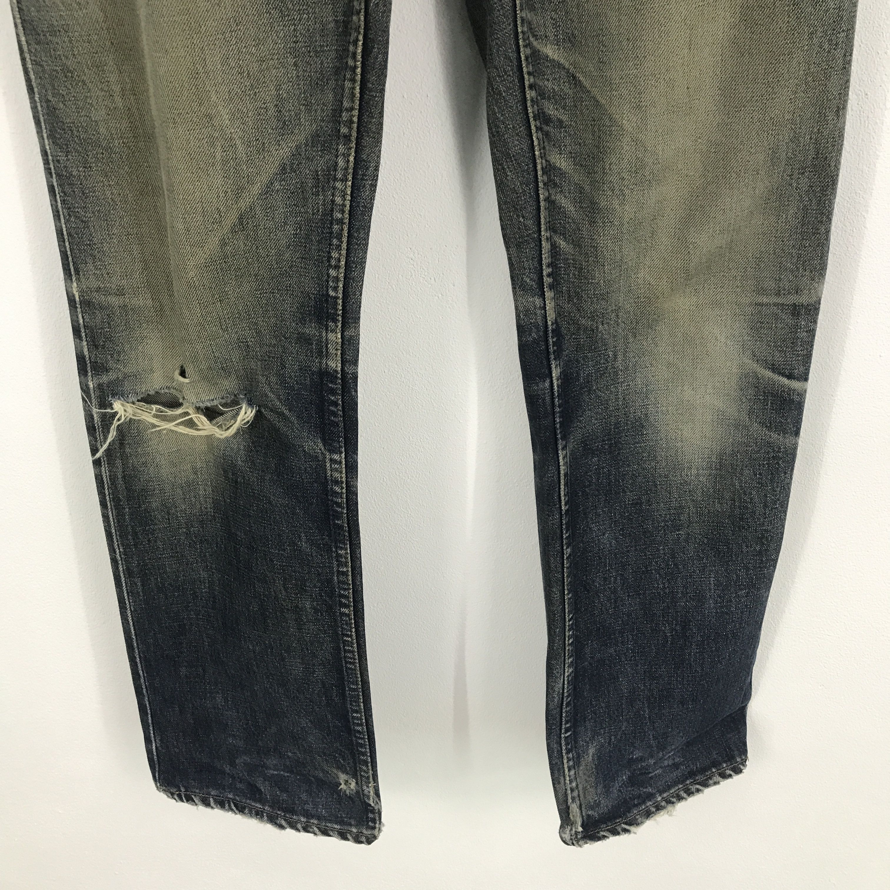 Helmut Lang × Vintage RARE🔥Helmut lang distressed denim pants Size US 30 / EU 46 - 3 Thumbnail