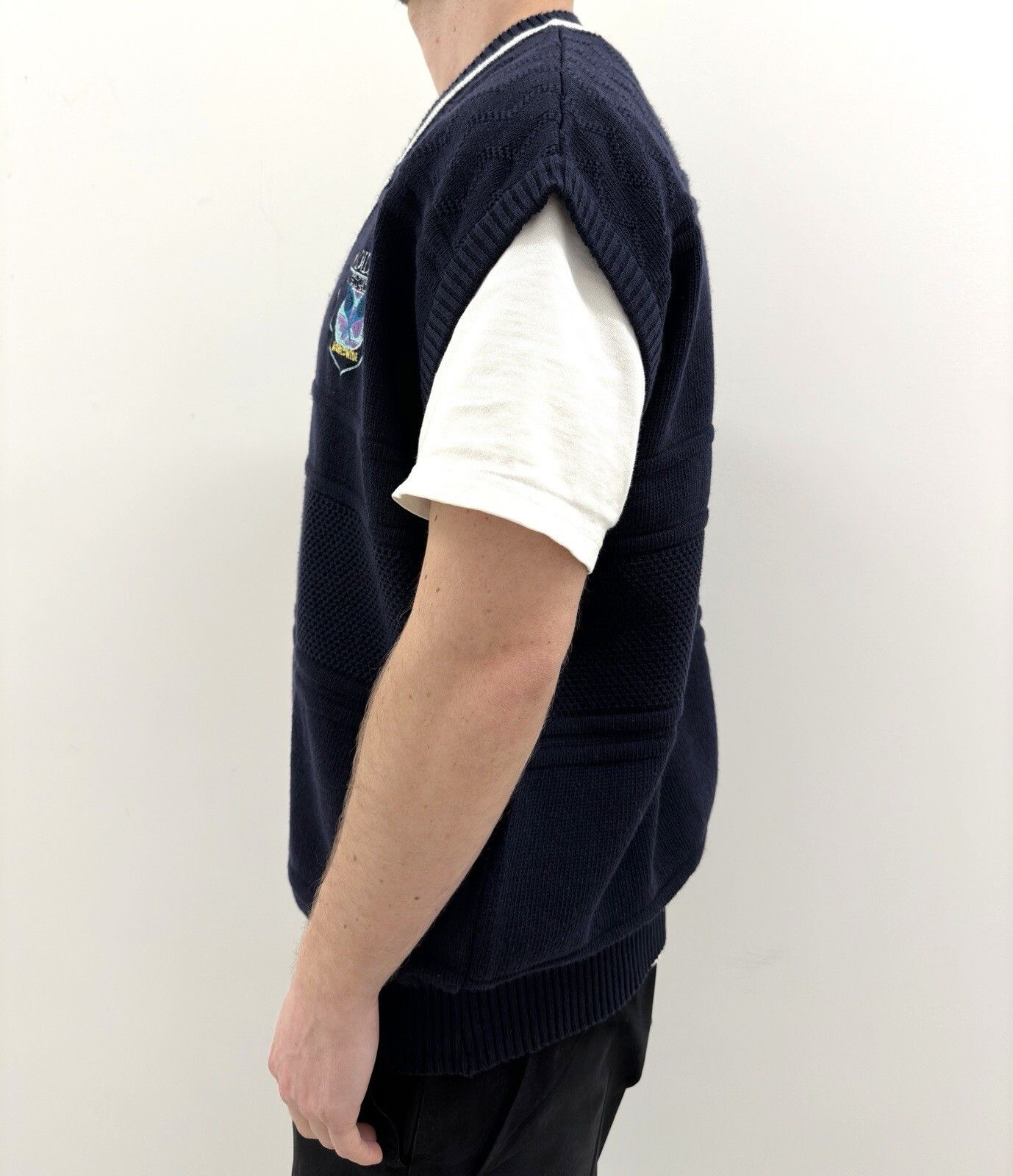 Adidas VINTAGE 1980s ADIDAS TENNIS KNIT VEST MENS made West Germany Size US L / EU 52-54 / 3 - 4 Thumbnail