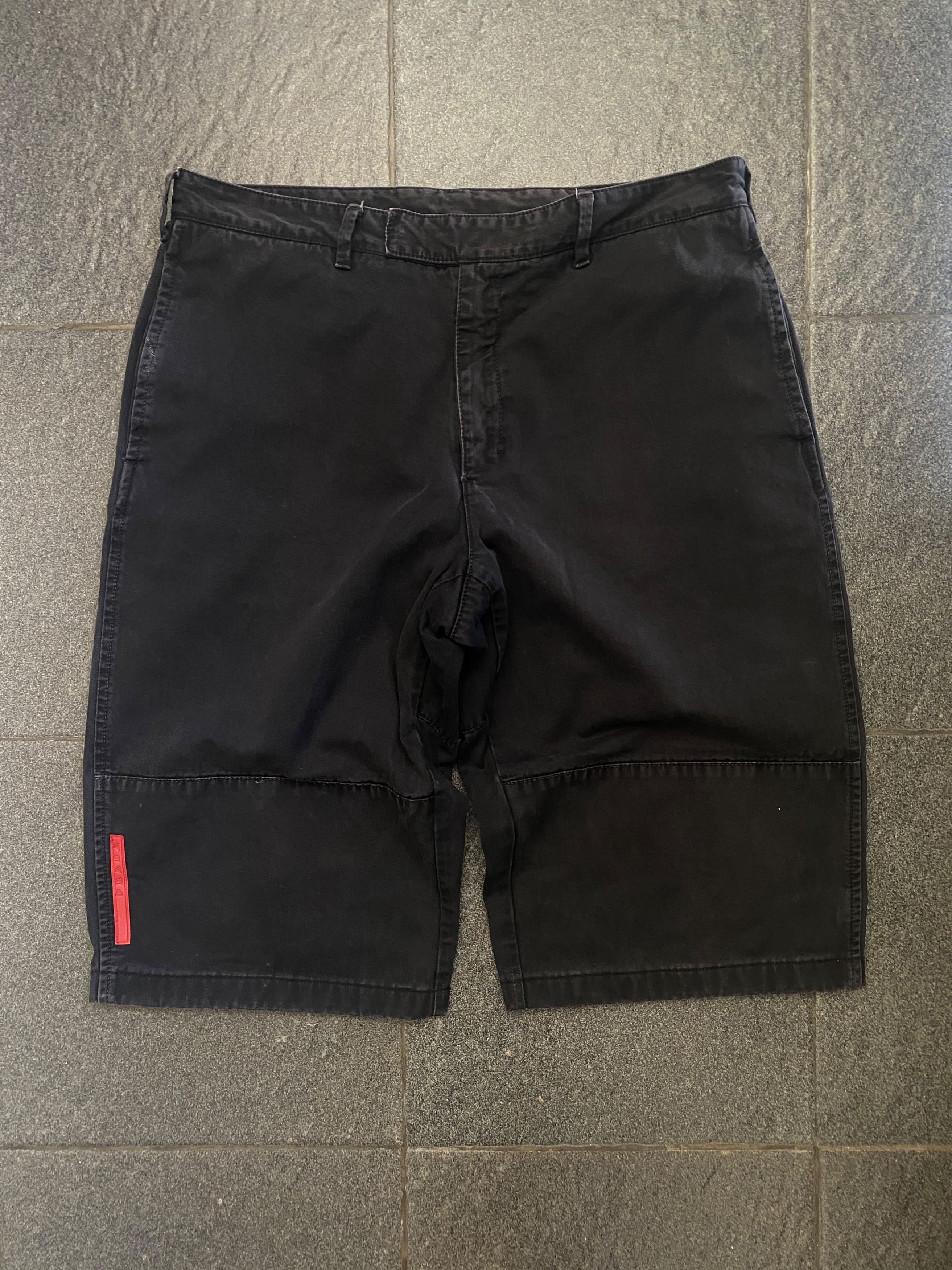 Miu Miu × Prada Prada shorts red tab logo Streetwear archive Italy
