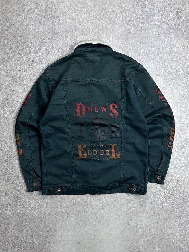Diesel Vintage Diesel Corduroy Big Logo Sherpa Y2K Jacket XL Size US XL / EU 56 / 4 - 2 Thumbnail