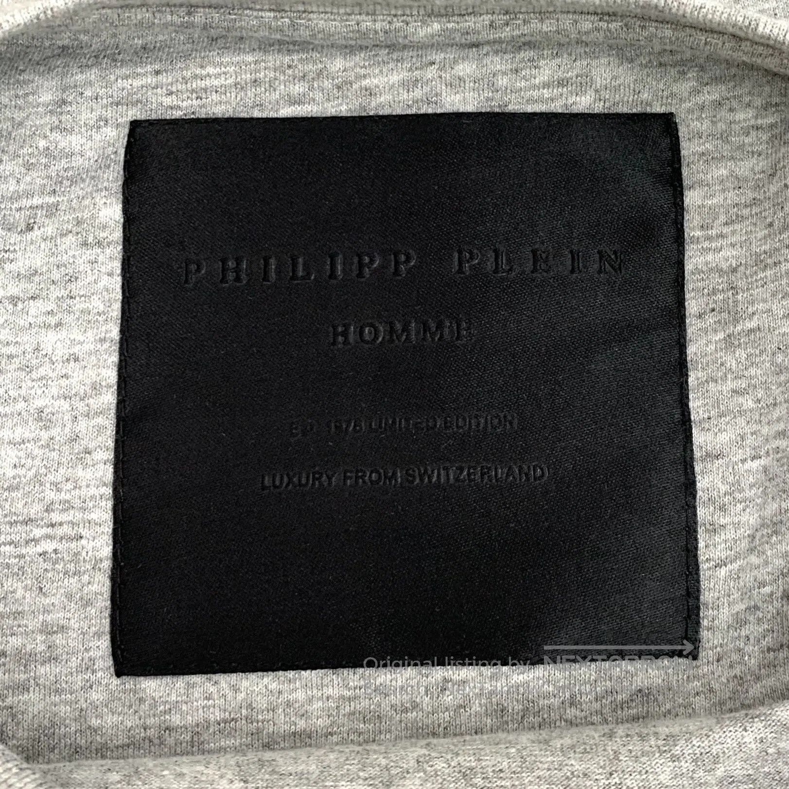 Philipp Plein Philipp Plein Gray Skull Print Cotton Crew Neck Short Slee Size US M / EU 48-50 / 2 - 6 Thumbnail