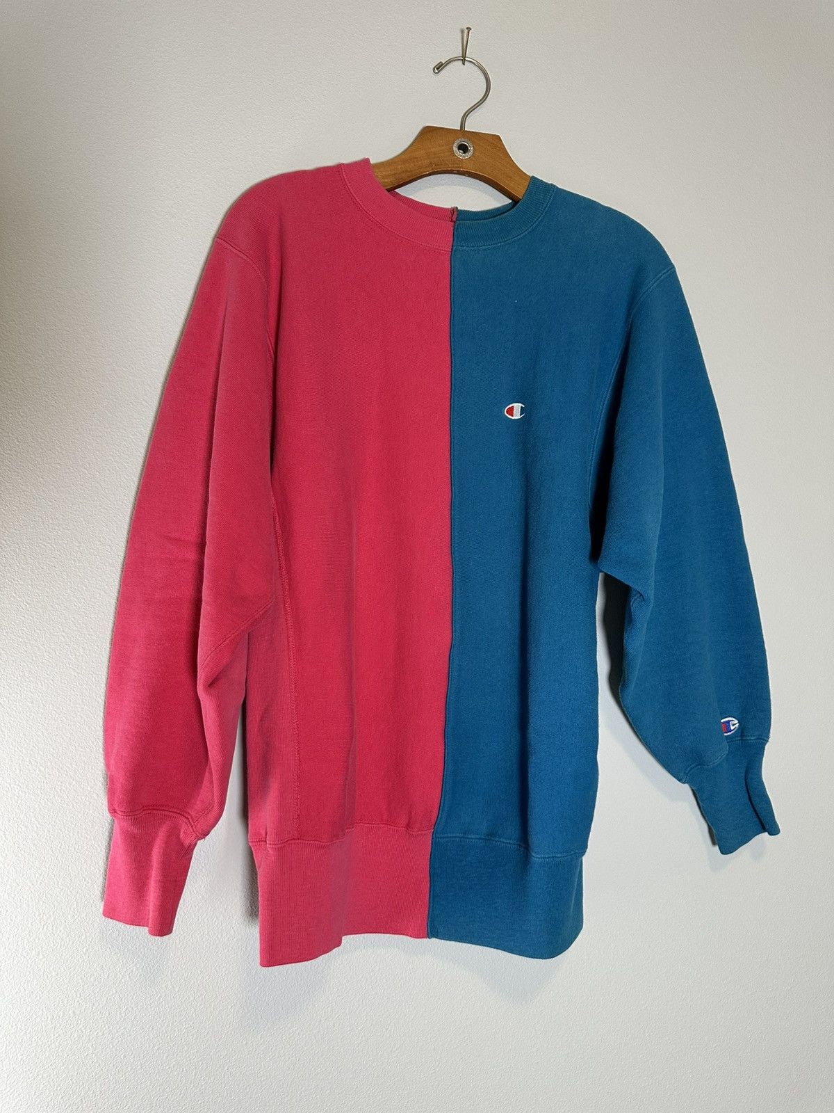 Vintage Vintage Champion Blue Raspberry split seam crewneck Size US L / EU 52-54 / 3 - 1 Thumbnail