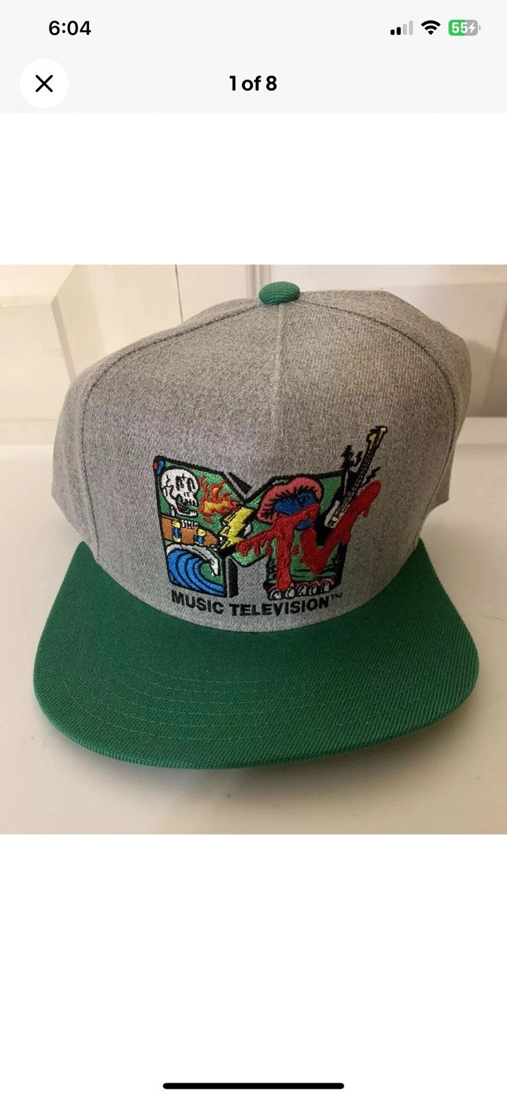 Mtv Mtv Music Television cap hat snapback green gray NWT Size ONE SIZE - 2 Thumbnail